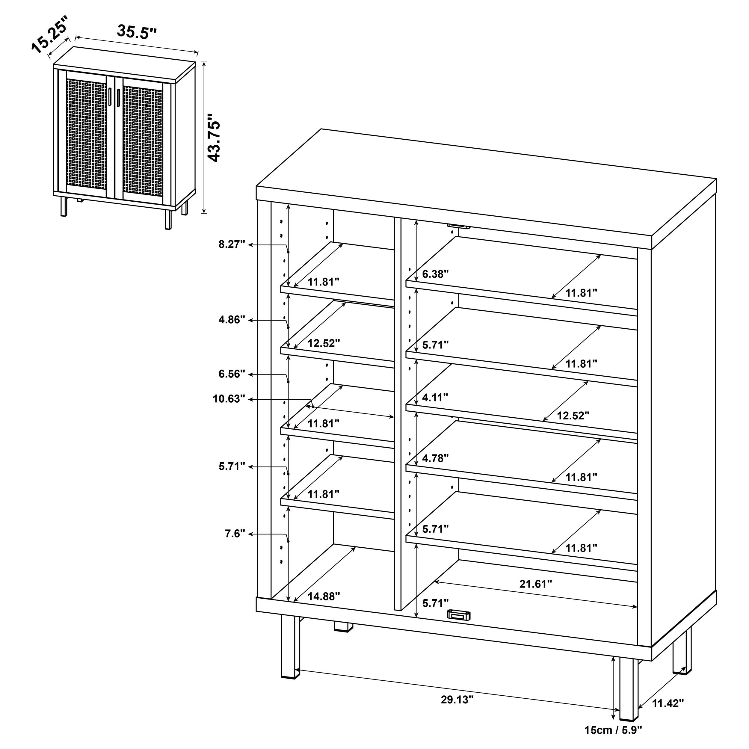 Teller Shoe Cabinet - Ideal Furniture (Fresno,CA)