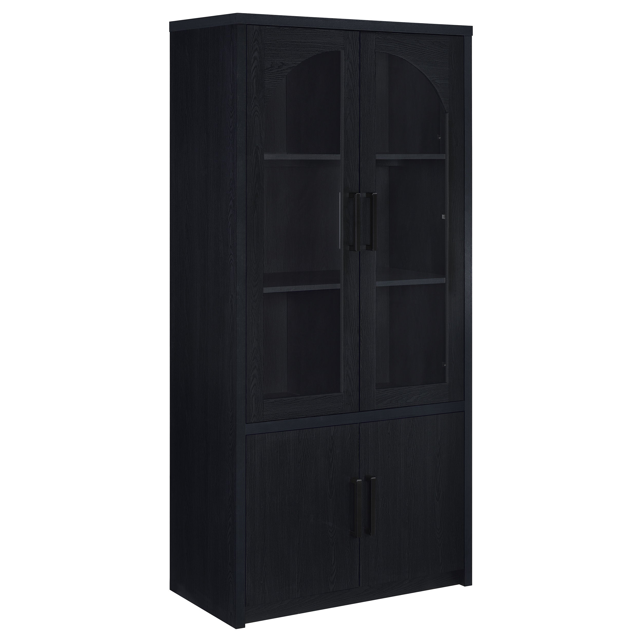 Riva Tall Display Cabinet with LED Lighting - Ideal Furniture (Fresno,CA)