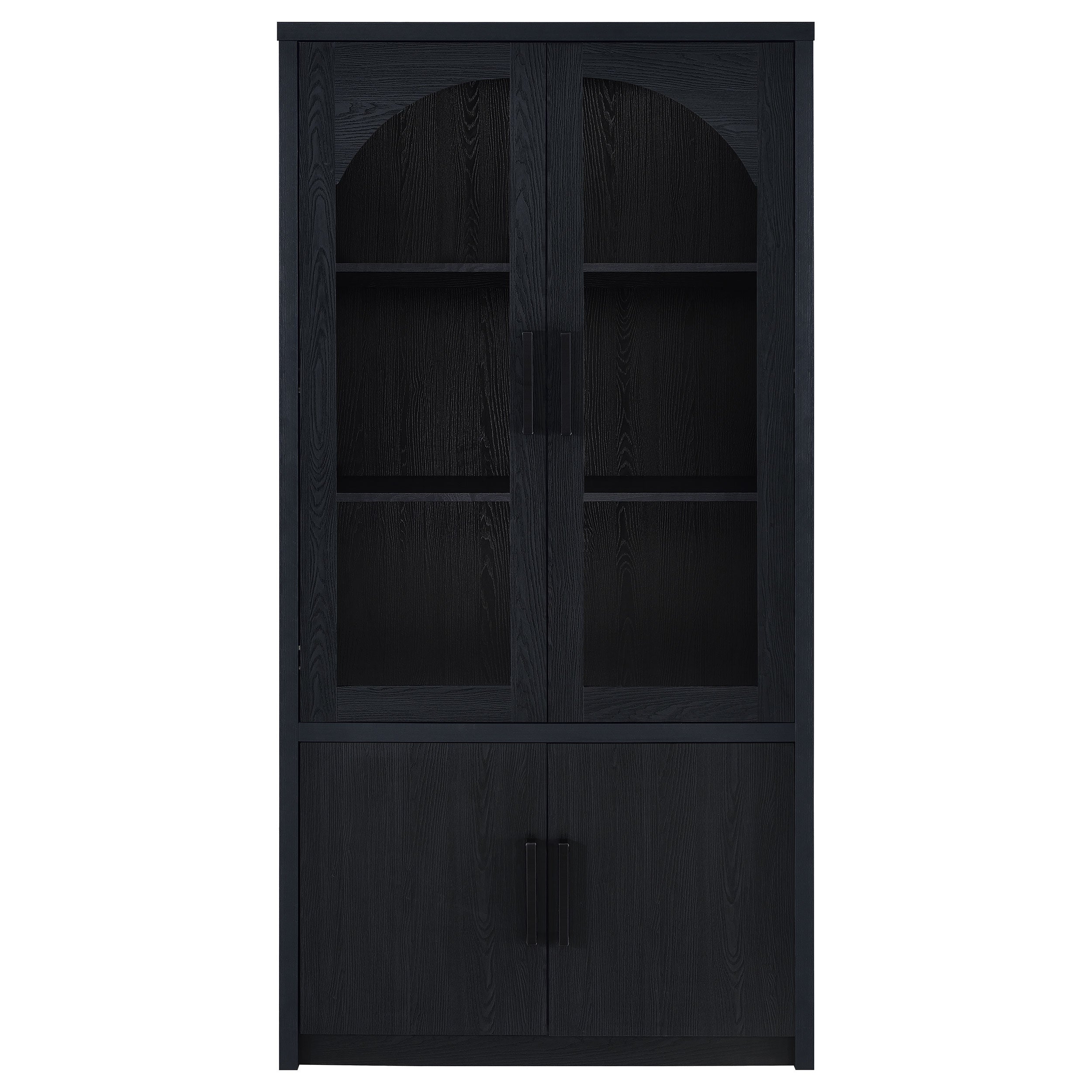 Riva Tall Display Cabinet with LED Lighting - Ideal Furniture (Fresno,CA)