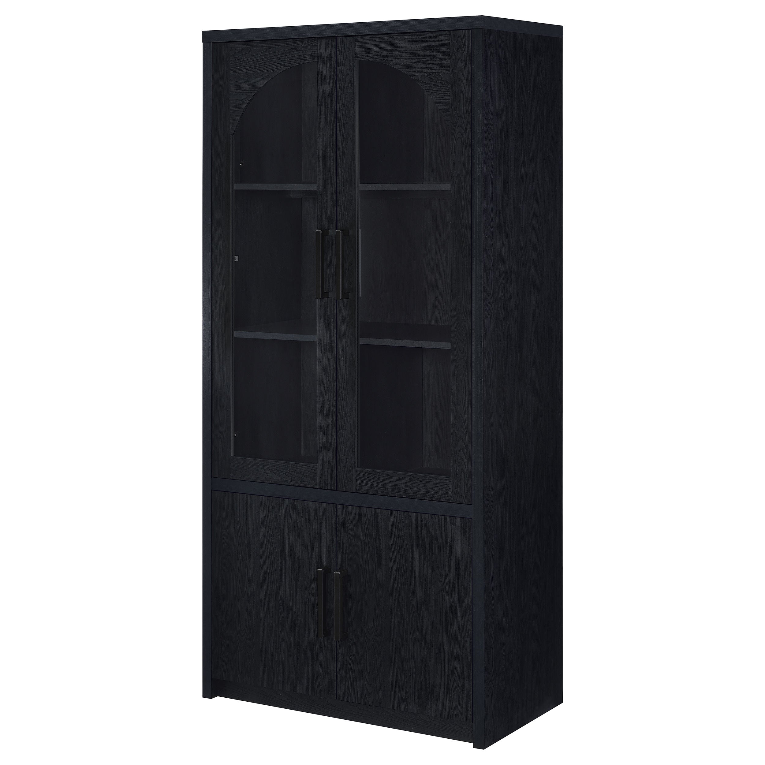 Riva Tall Display Cabinet with LED Lighting - Ideal Furniture (Fresno,CA)