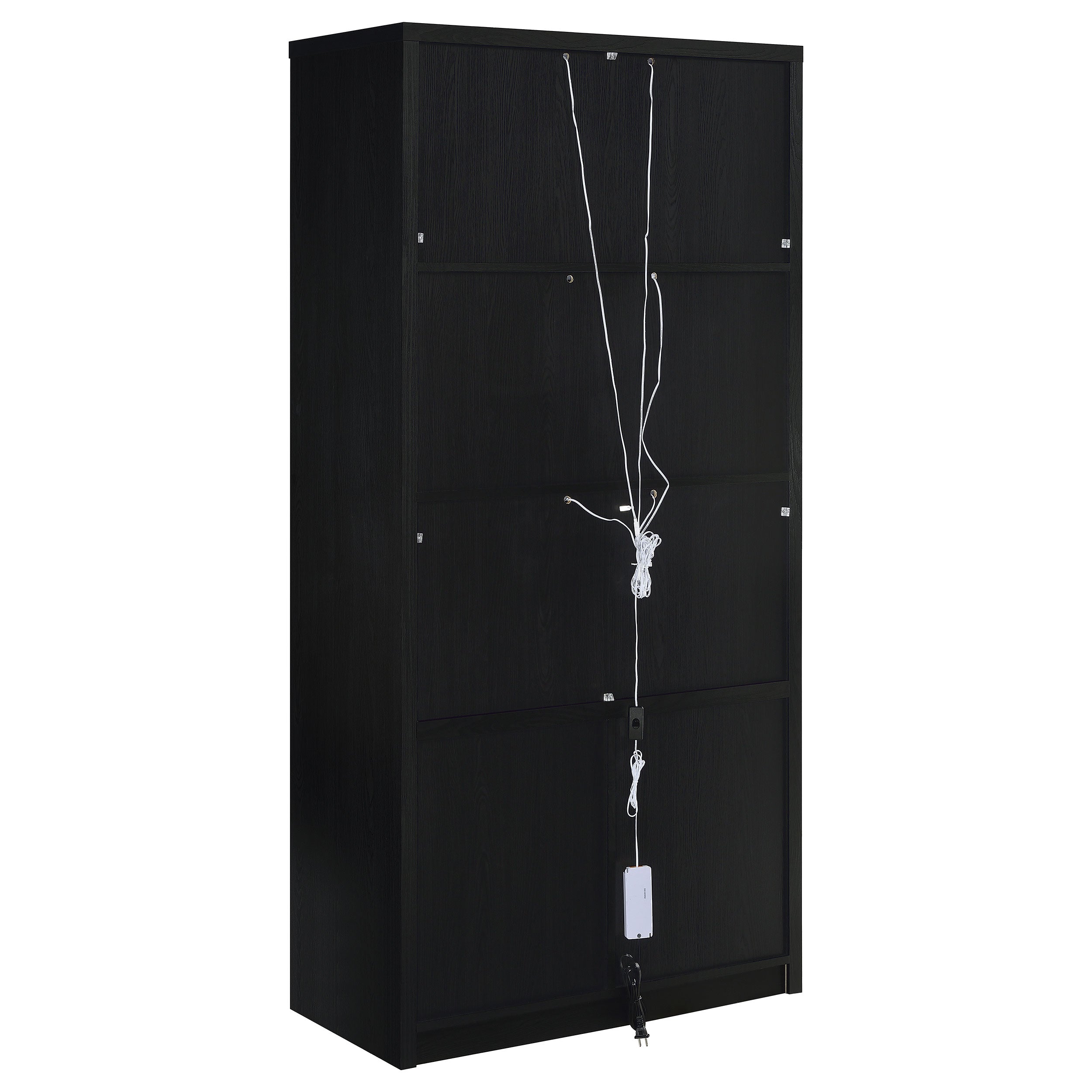 Riva Tall Display Cabinet with LED Lighting - Ideal Furniture (Fresno,CA)