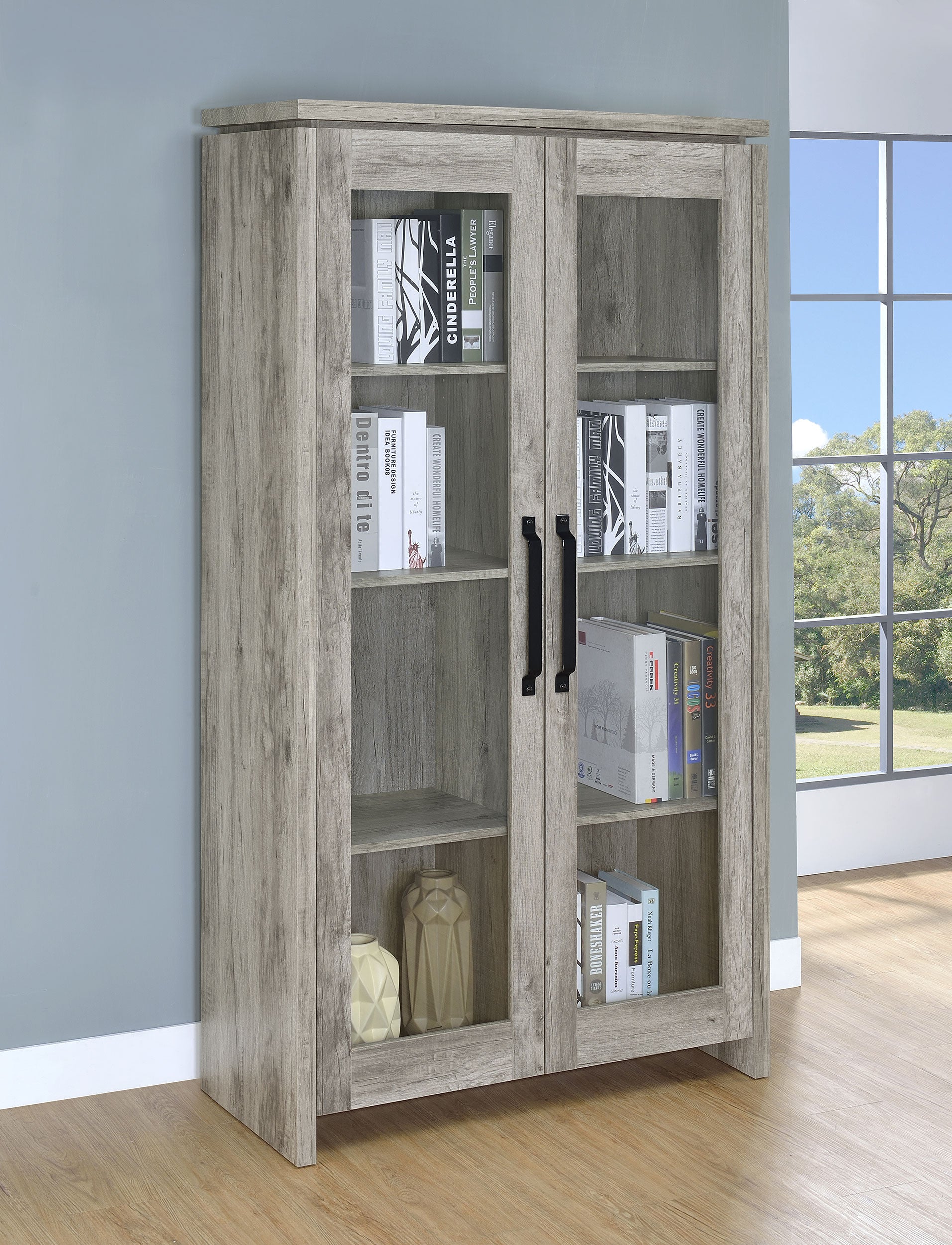 Alejo Tall Display Cabinet - Ideal Furniture (Fresno,CA)