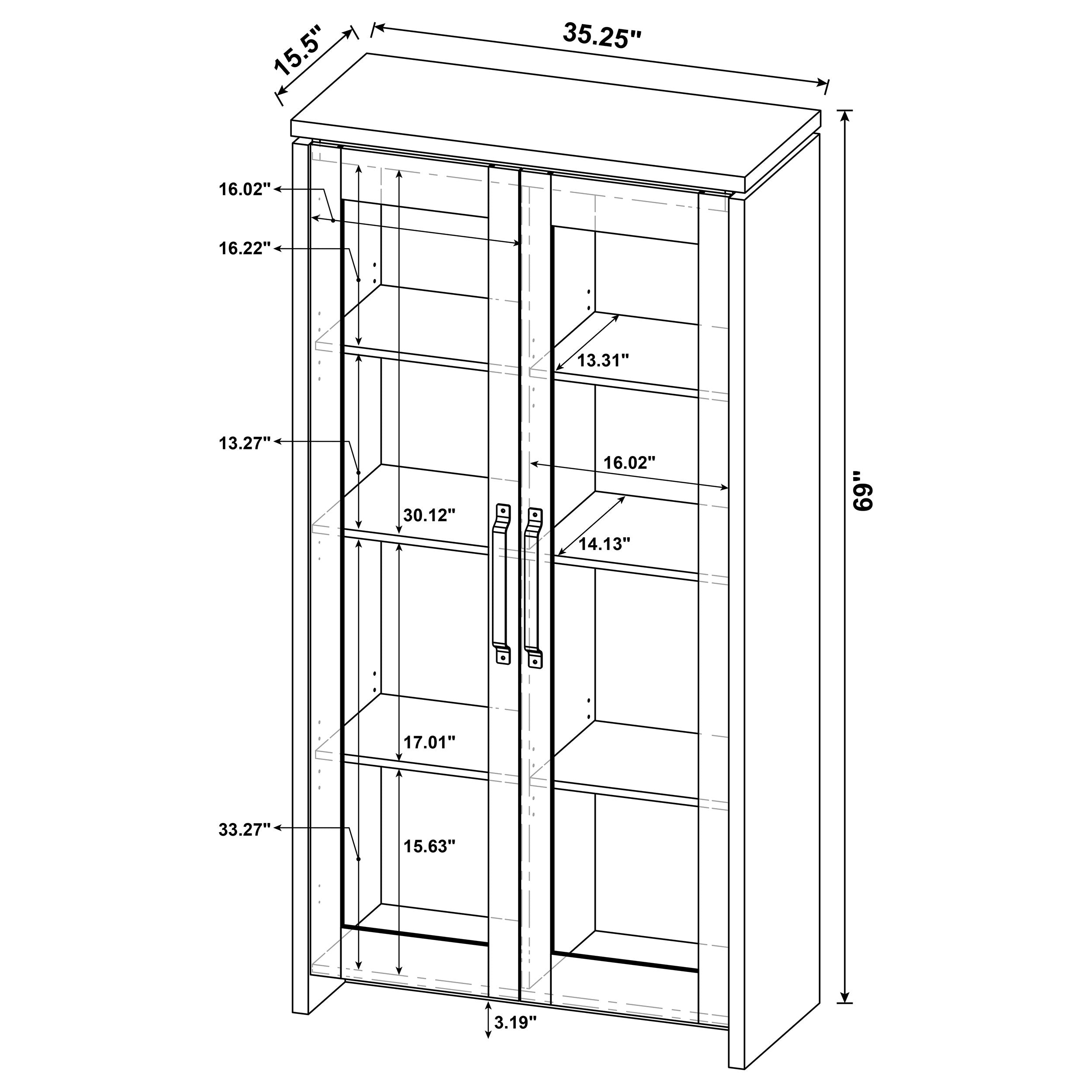 Alejo Tall Display Cabinet - Ideal Furniture (Fresno,CA)