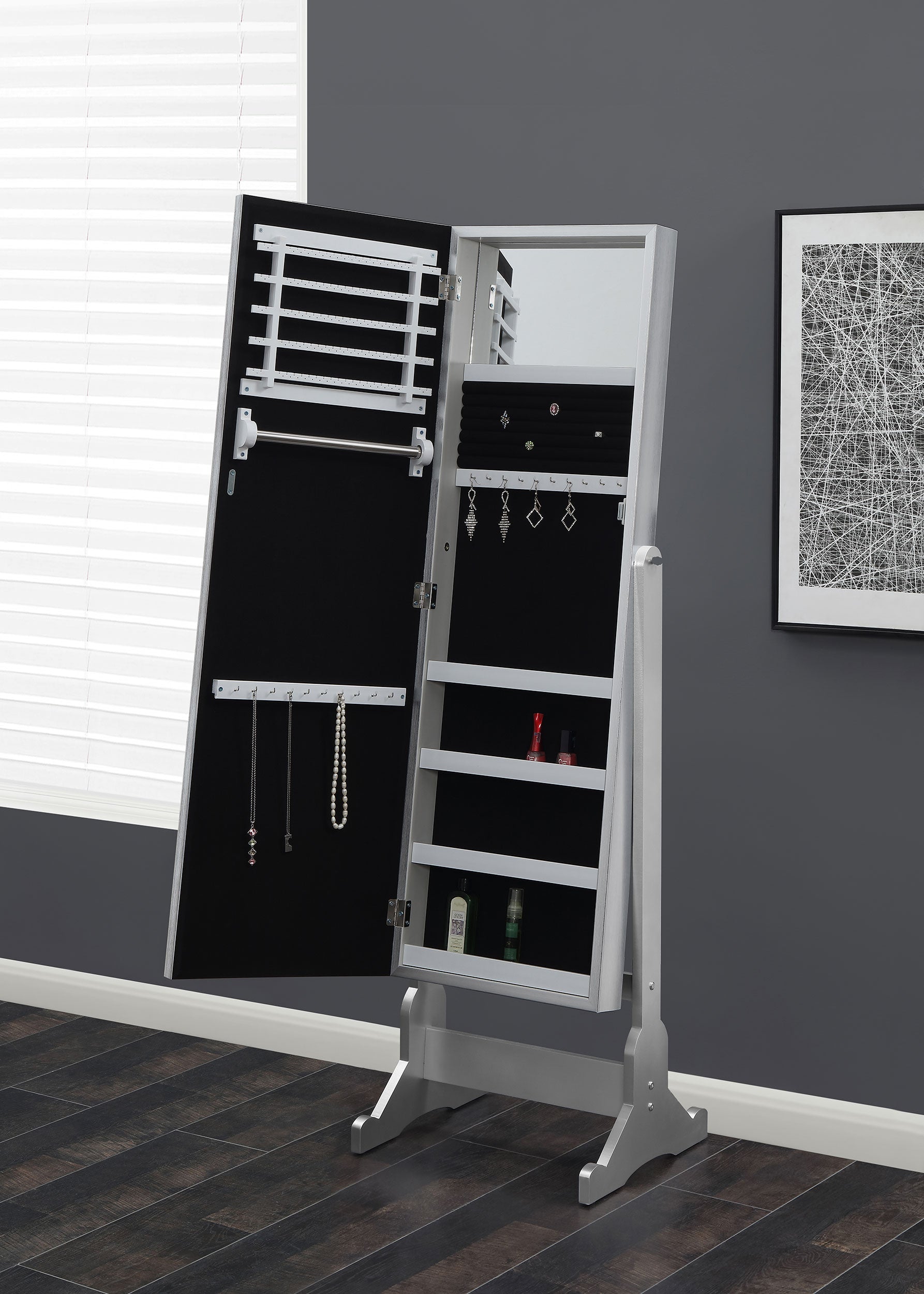 Moore Jewelry Cheval Mirror - Ideal Furniture (Fresno,CA)