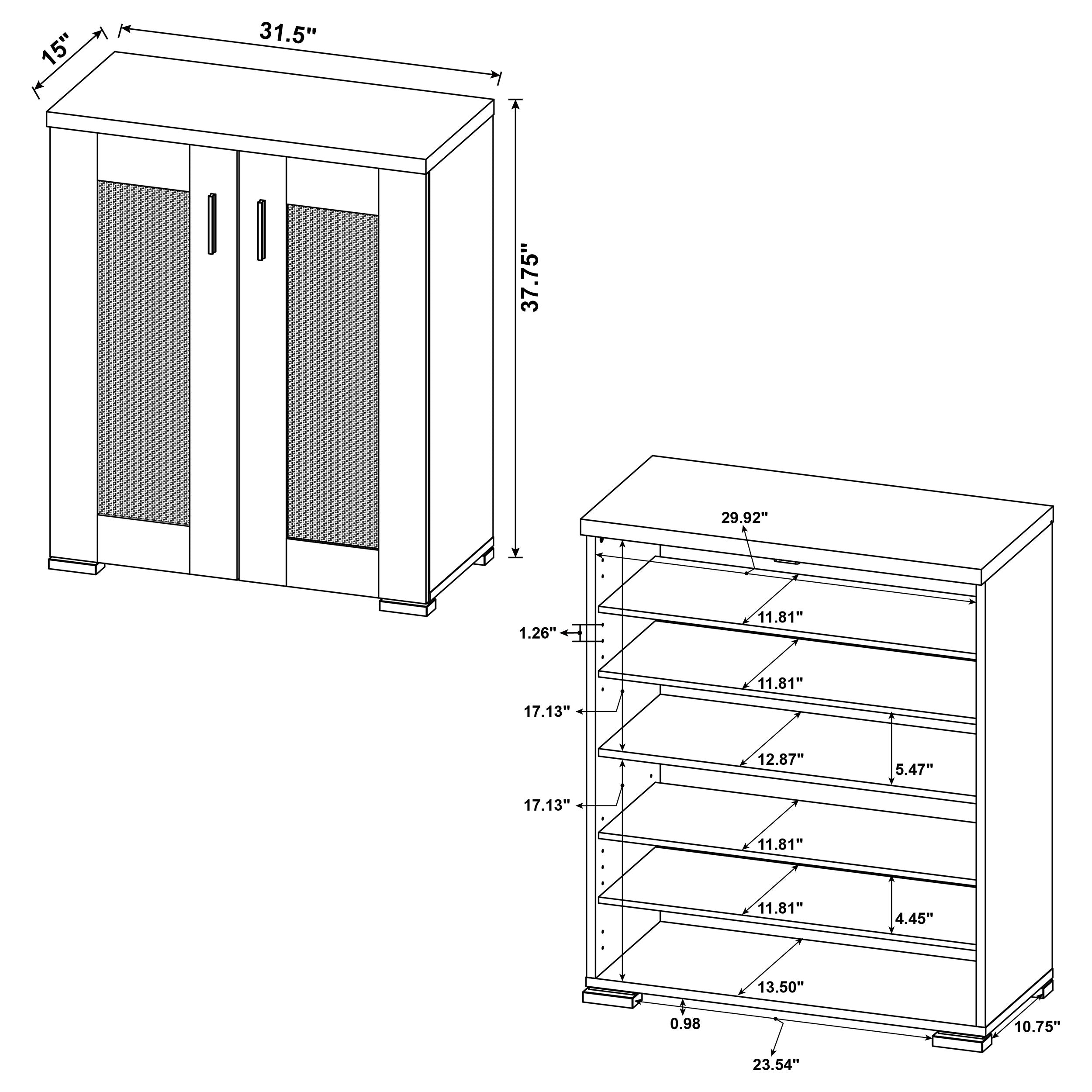 Bristol Shoe Cabinet - Ideal Furniture (Fresno,CA)
