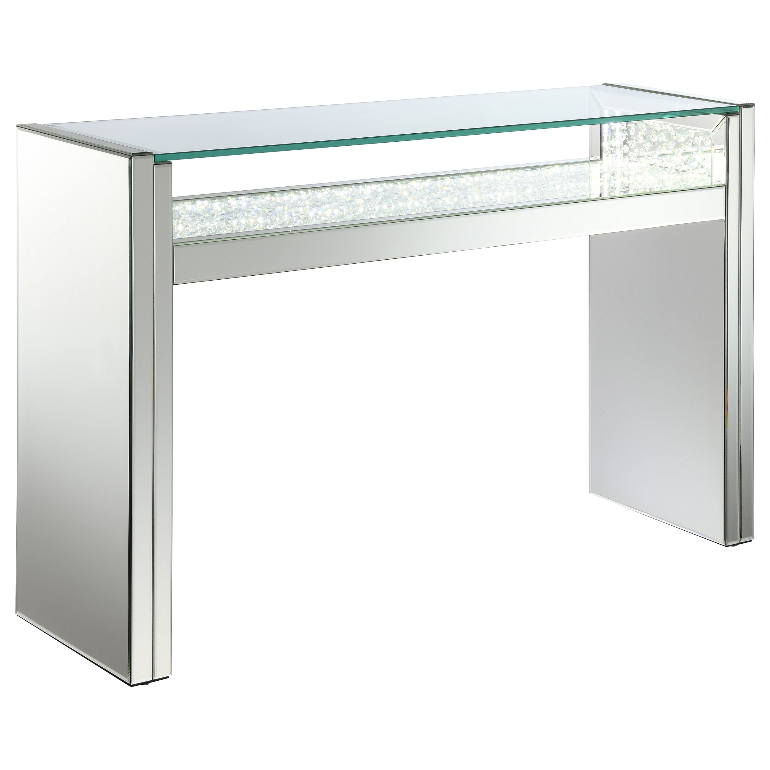 Edna Console Table with LED Lighting - Ideal Furniture (Fresno,CA)