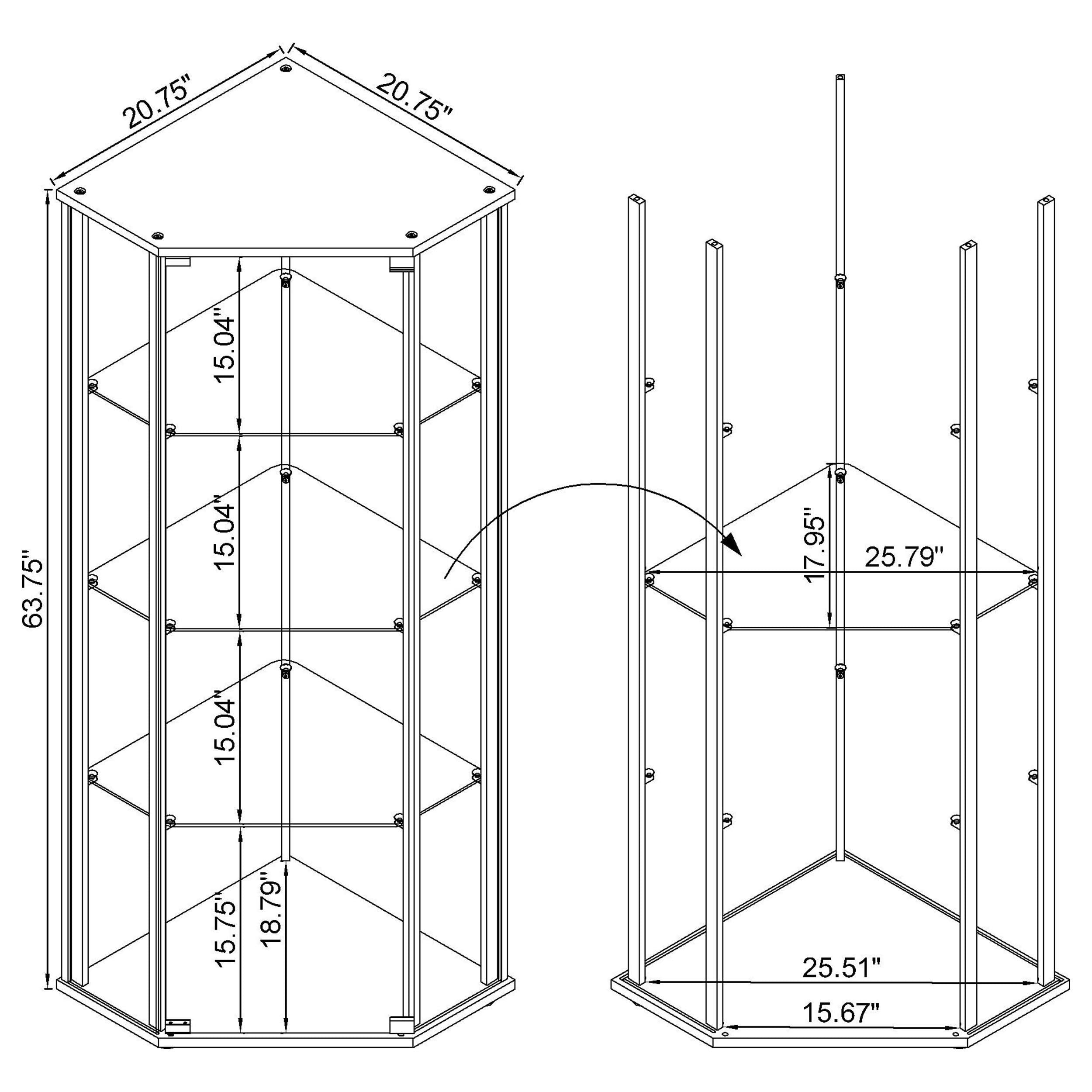 Zenobia Curio Cabinet - Ideal Furniture (Fresno,CA)