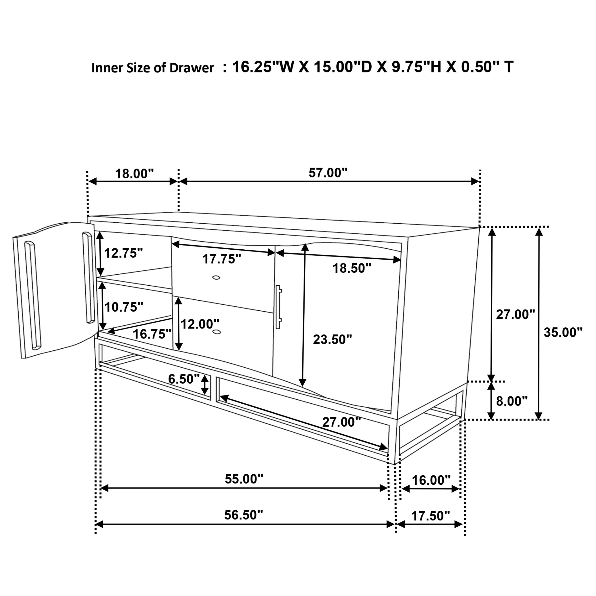 Zara Accent Cabinet - Ideal Furniture (Fresno,CA)