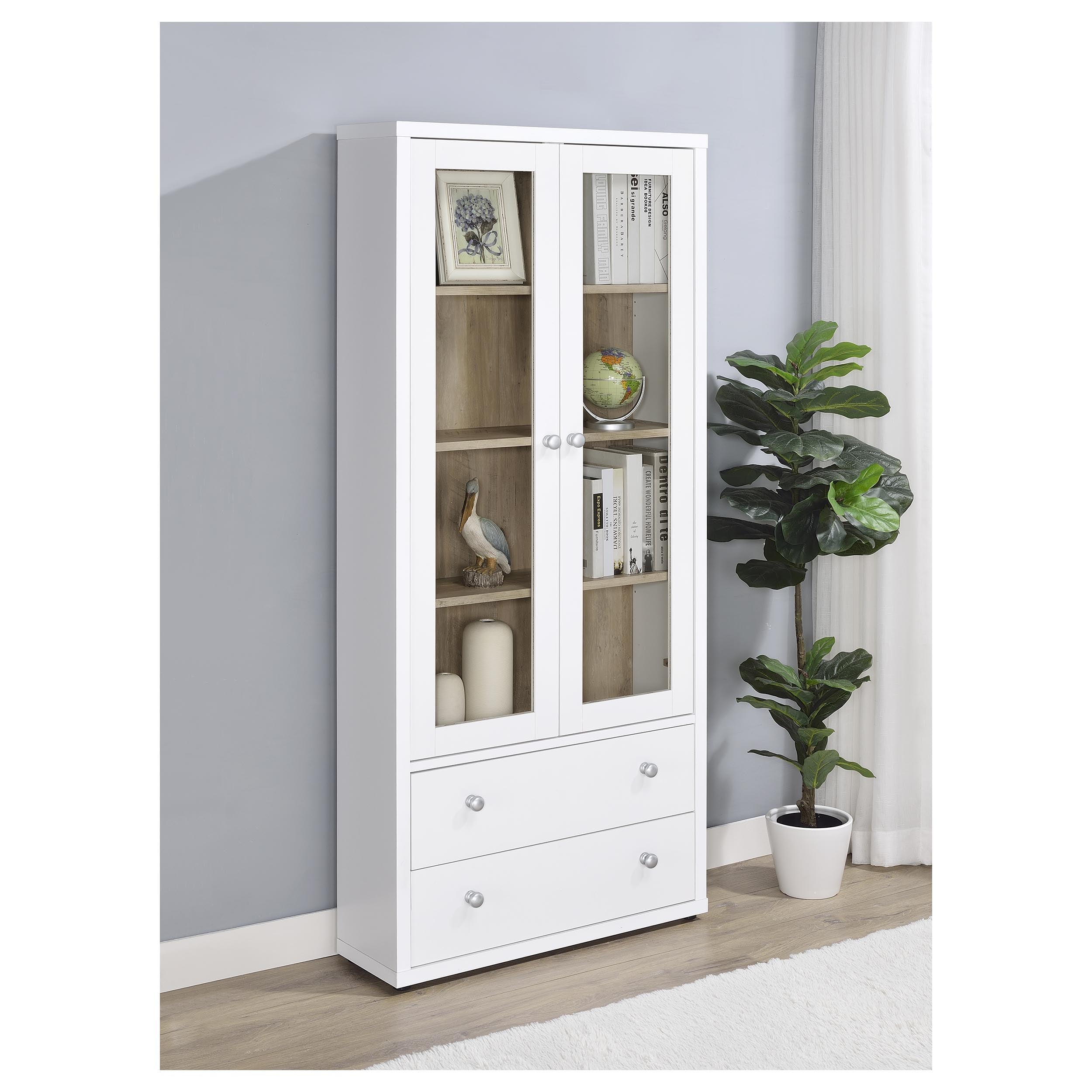 Hawthorne Tall Display Cabinet - Ideal Furniture (Fresno,CA)
