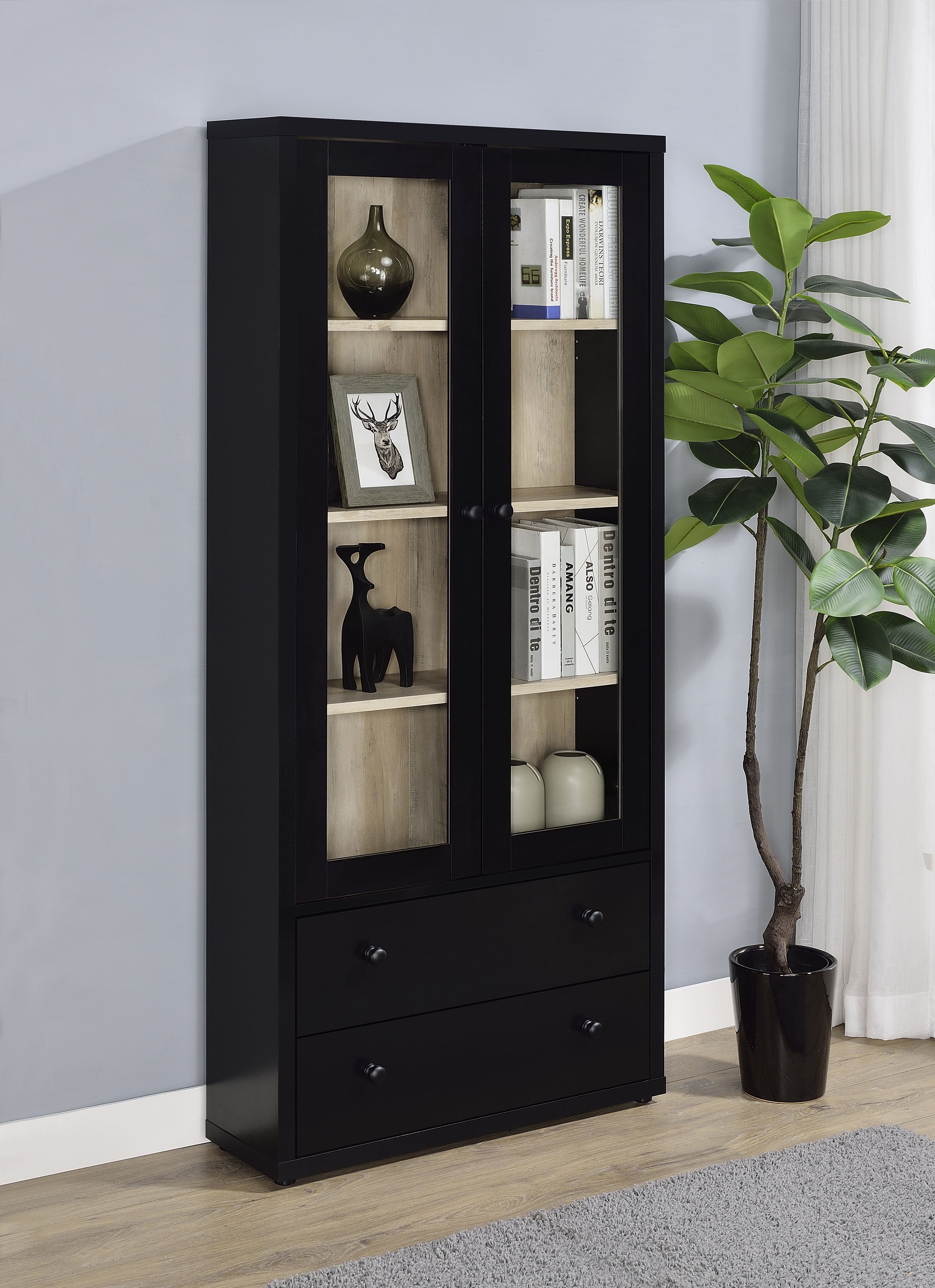 Hawthorne Tall Display Cabinet - Ideal Furniture (Fresno,CA)