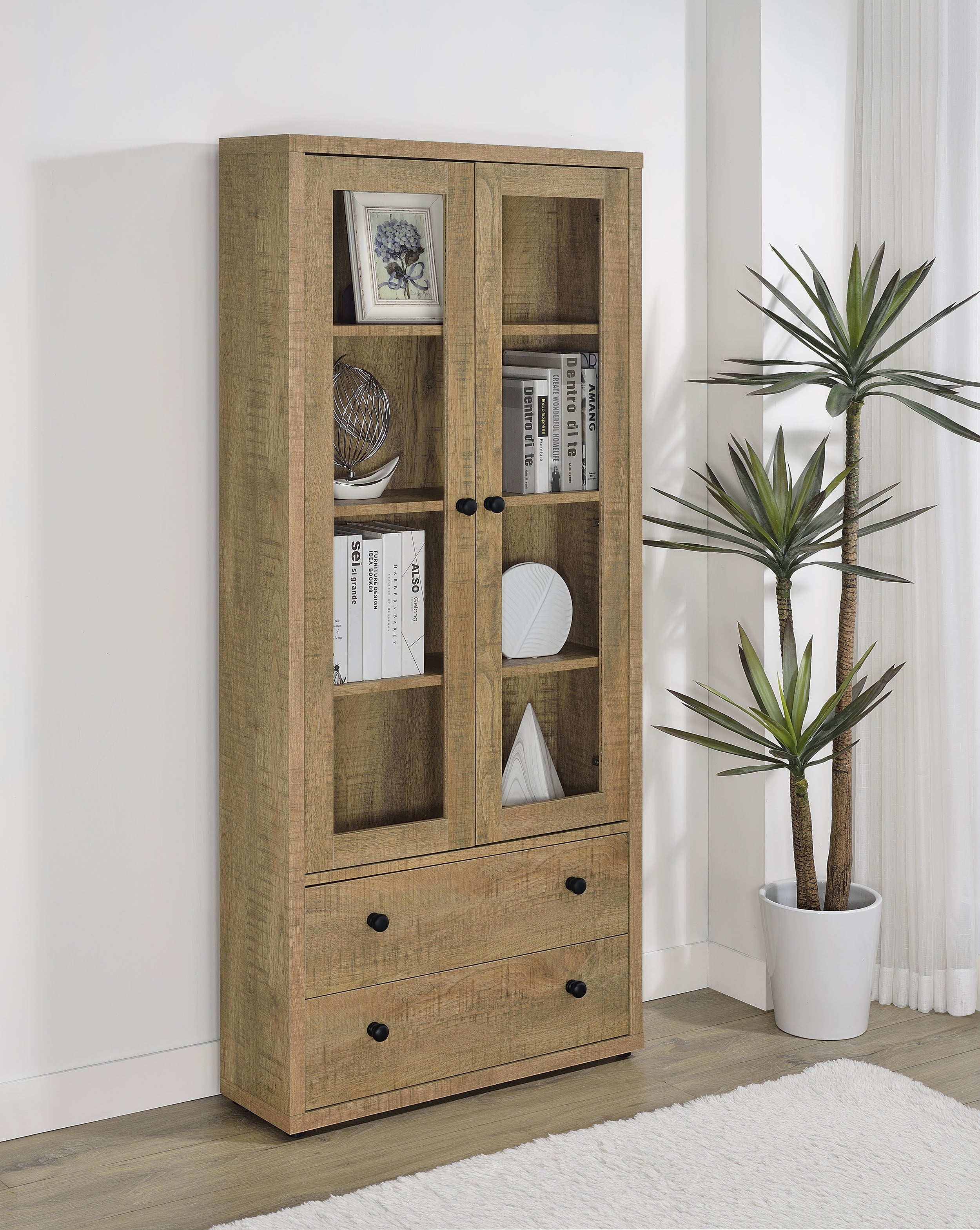 Hawthorne Tall Display Cabinet - Ideal Furniture (Fresno,CA)