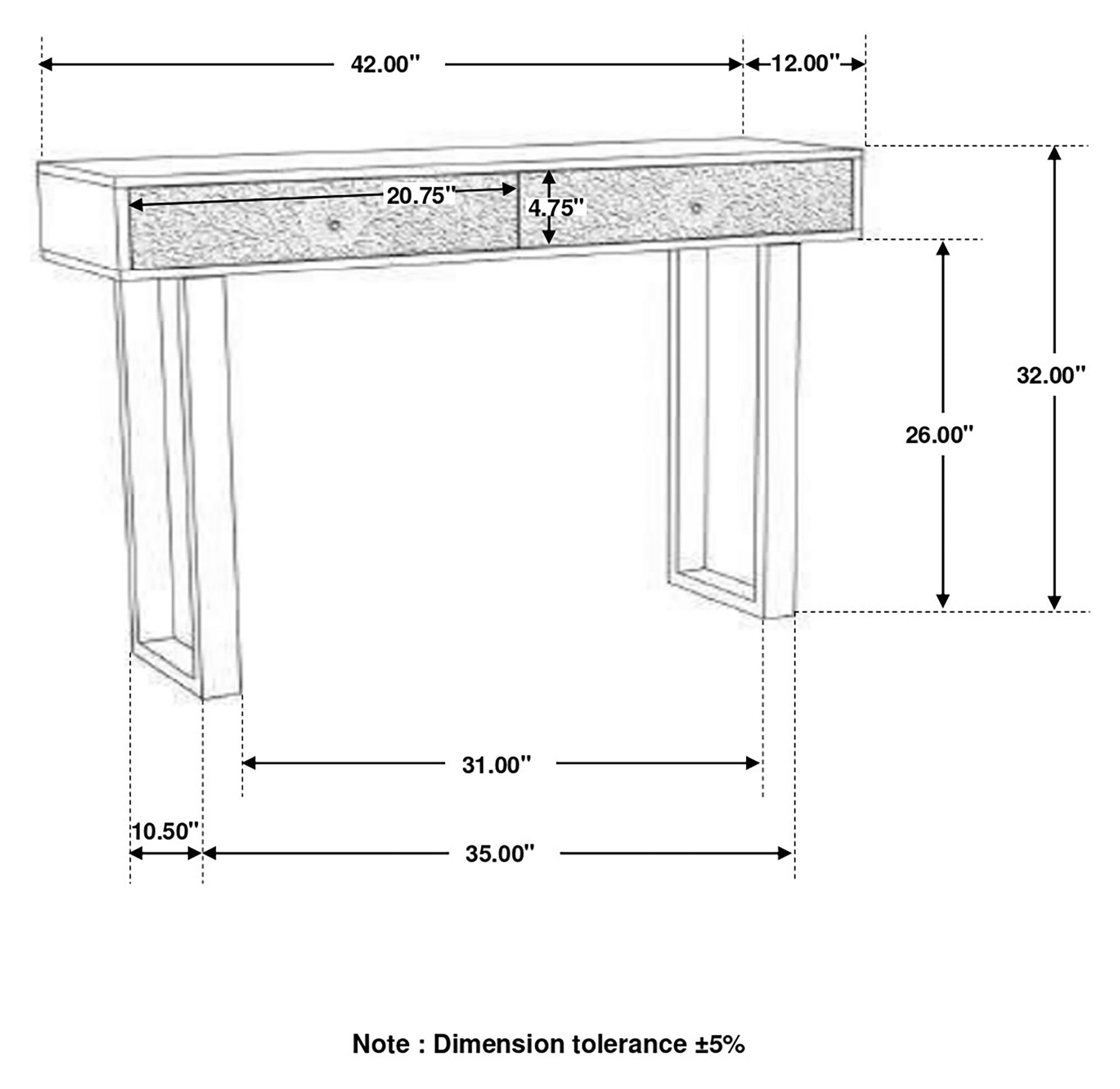 Draco Console Table - Ideal Furniture (Fresno,CA)