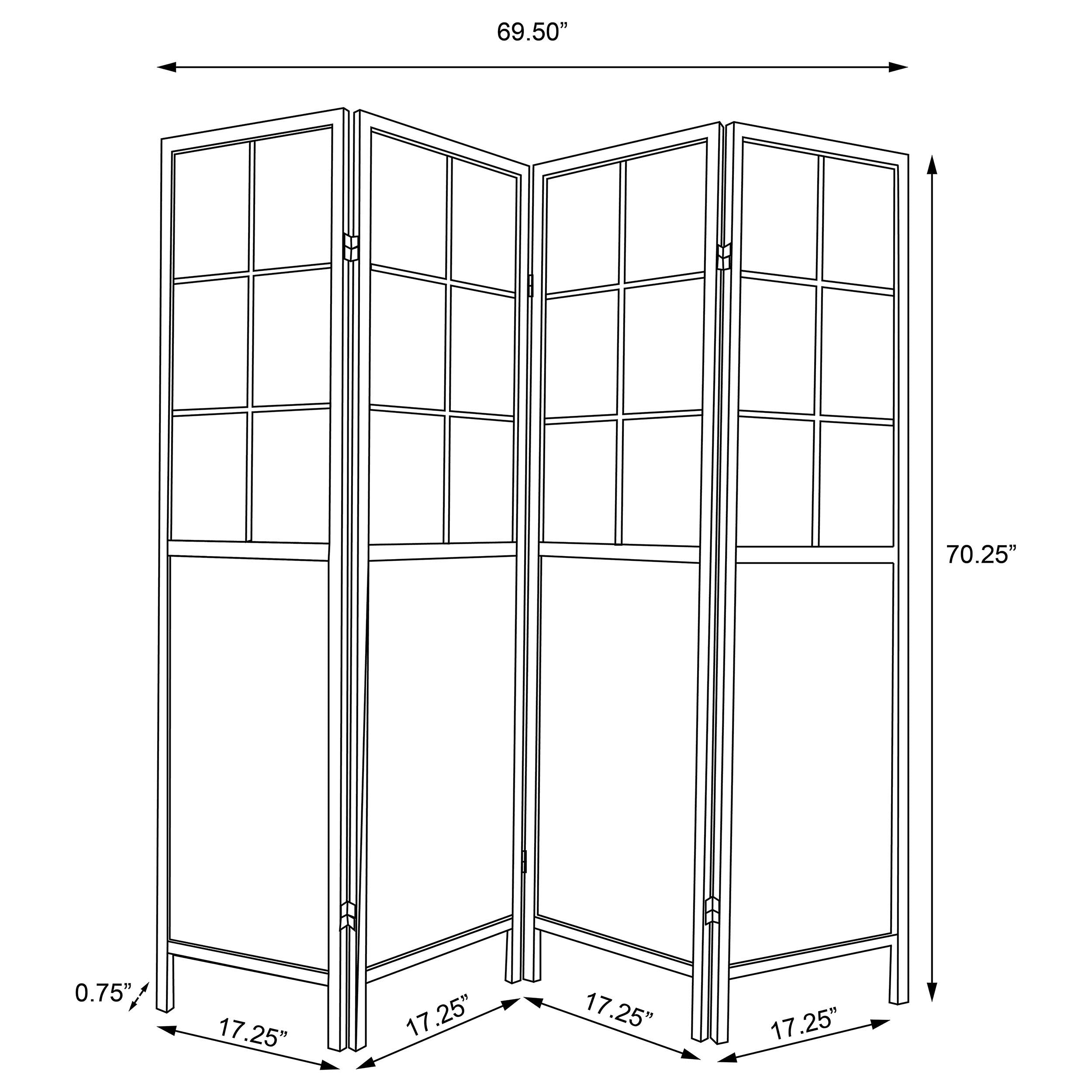 Edwards Four-Panel Room Divider - Ideal Furniture (Fresno,CA)