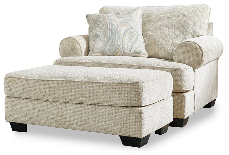 Monaghan Oversized Chair and Ottoman - Ideal Furniture (Fresno,CA)