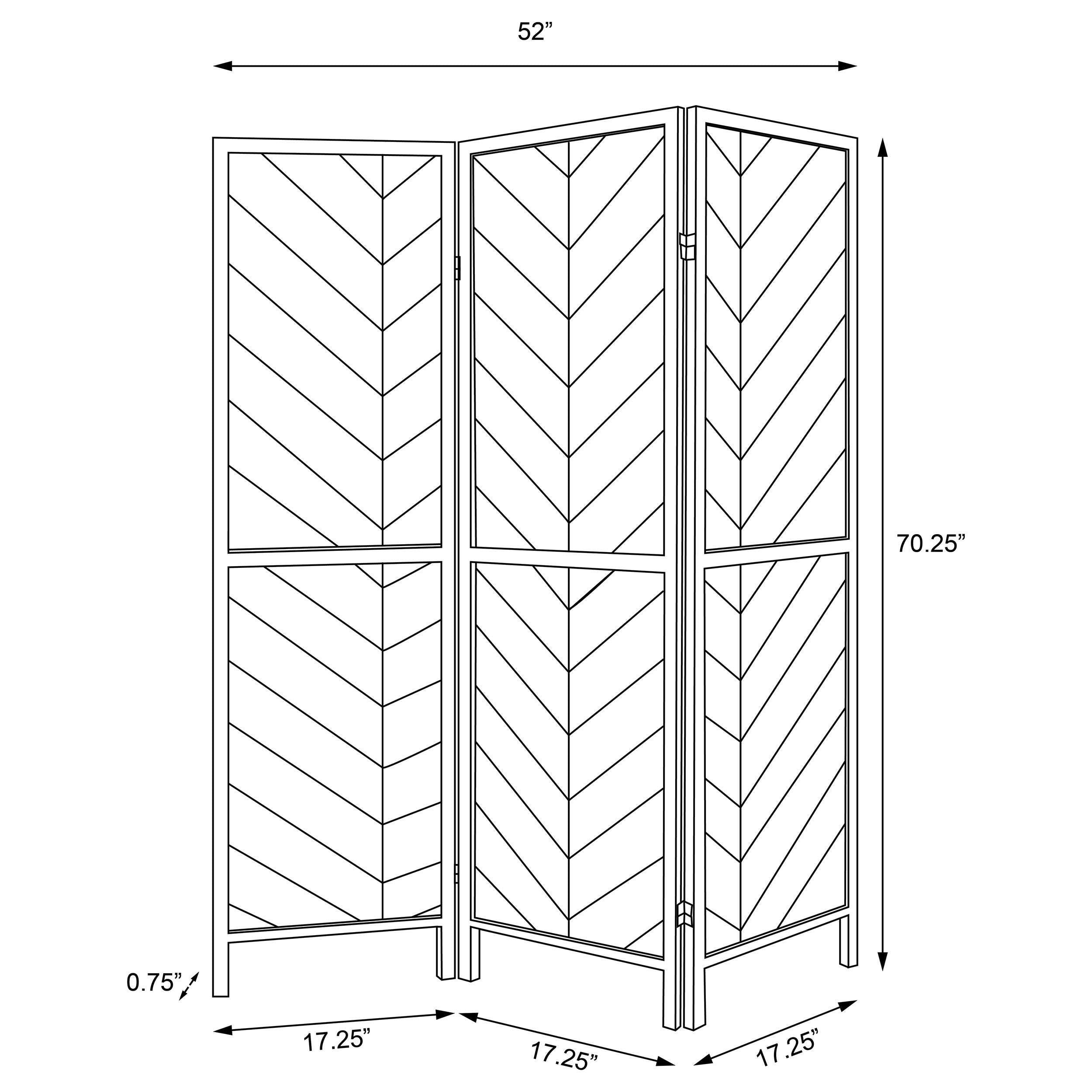 Marlene Three-Panel Room Divider - Ideal Furniture (Fresno,CA)