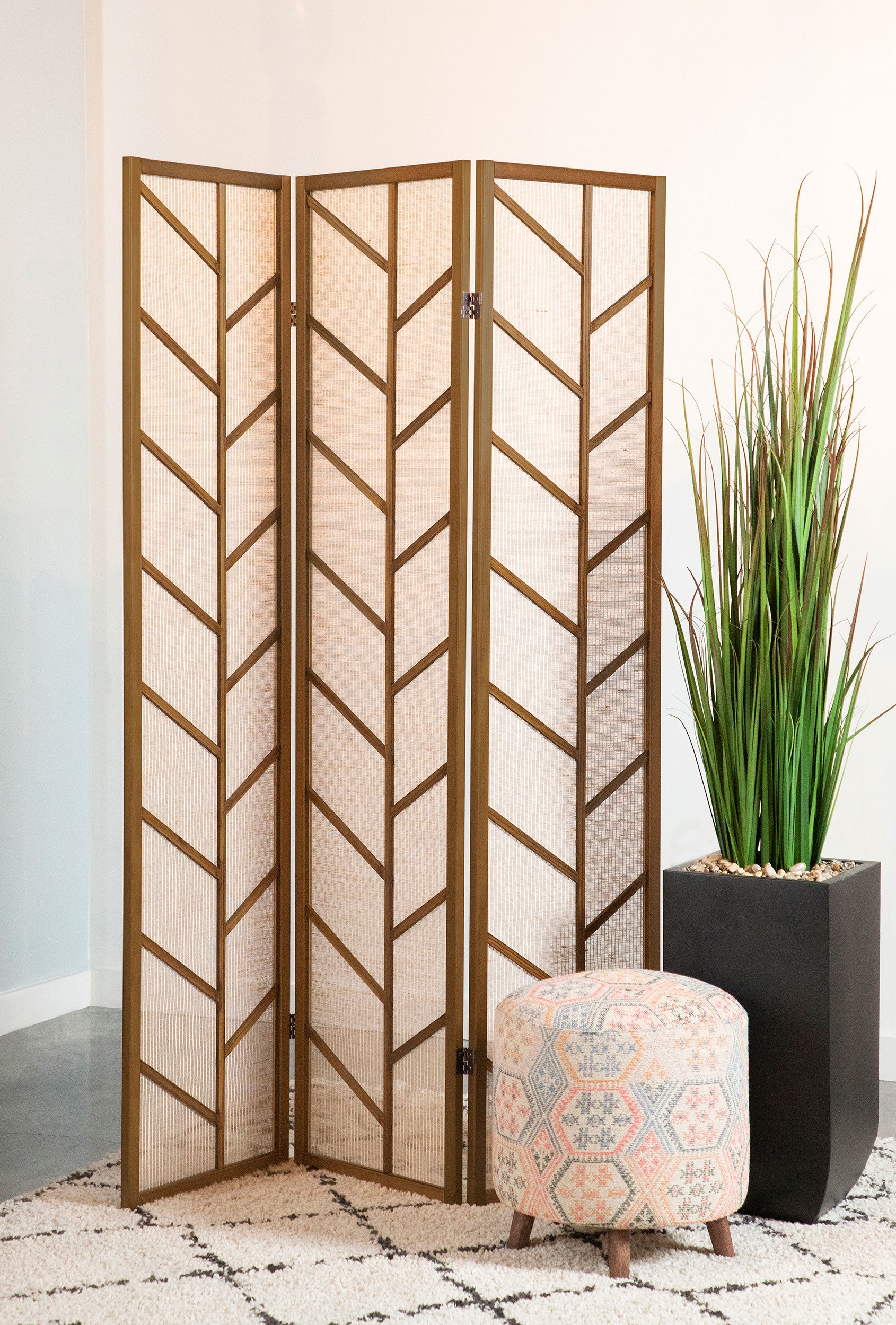 Mila Three-Panel Room Divider - Ideal Furniture (Fresno,CA)