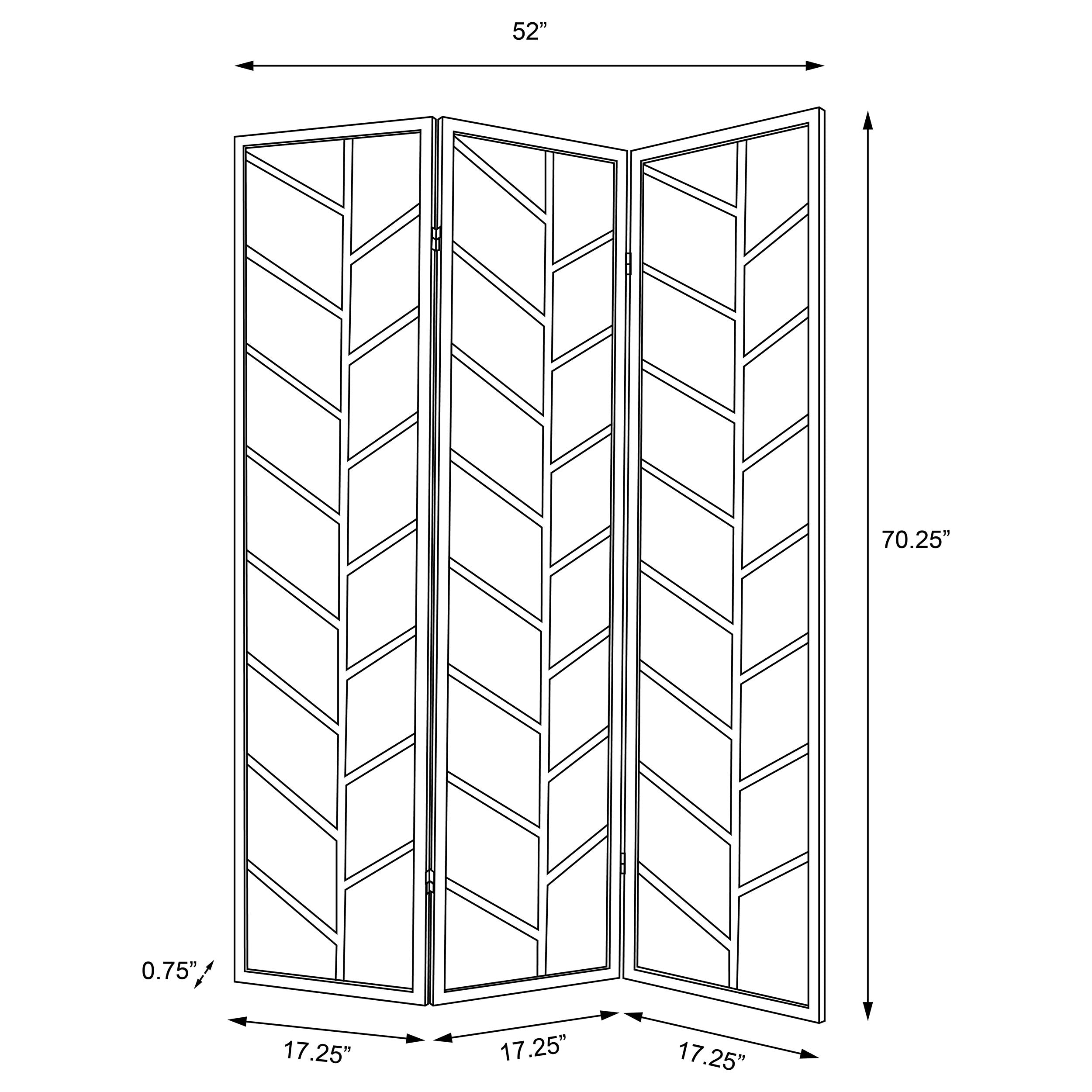 Mila Three-Panel Room Divider - Ideal Furniture (Fresno,CA)