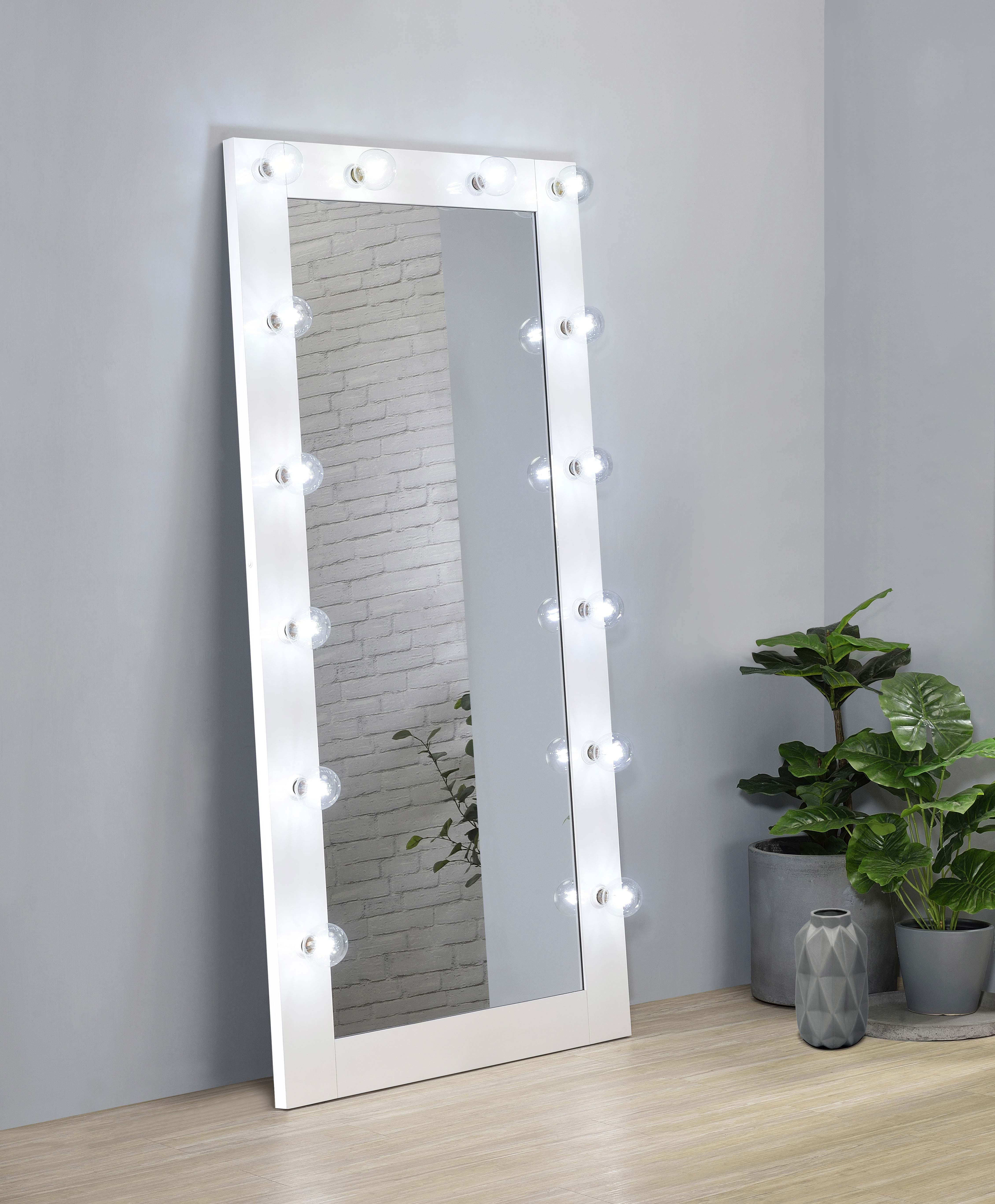Zayan Floor Mirror with LED Lighting - Ideal Furniture (Fresno,CA)