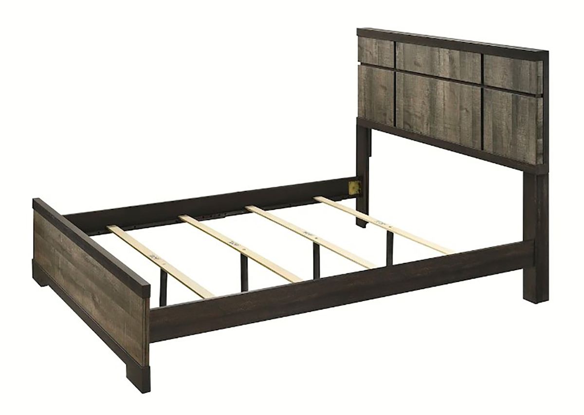 Crown Mark Furniture Remington Queen Panel Bed in Brown B8160-Q - Ideal Furniture (Fresno,CA)