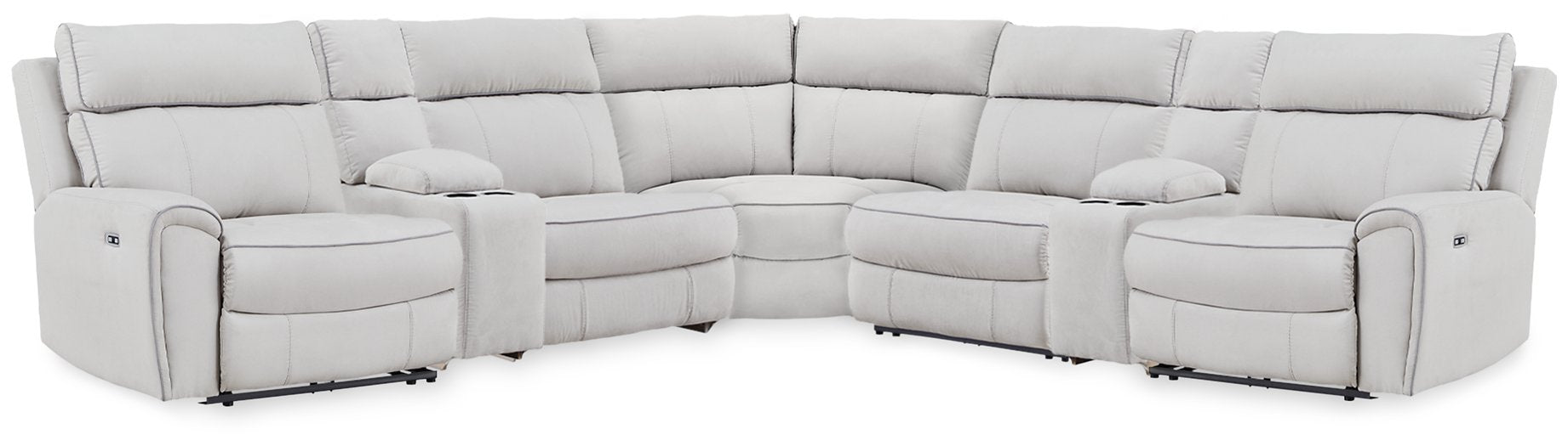 Social Pointe Reclining Sectional with Storage Consoles - Ideal Furniture (Fresno,CA)