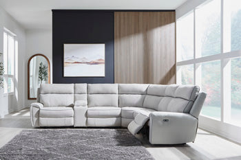 Social Pointe Reclining Sectional with Storage Consoles - Ideal Furniture (Fresno,CA)