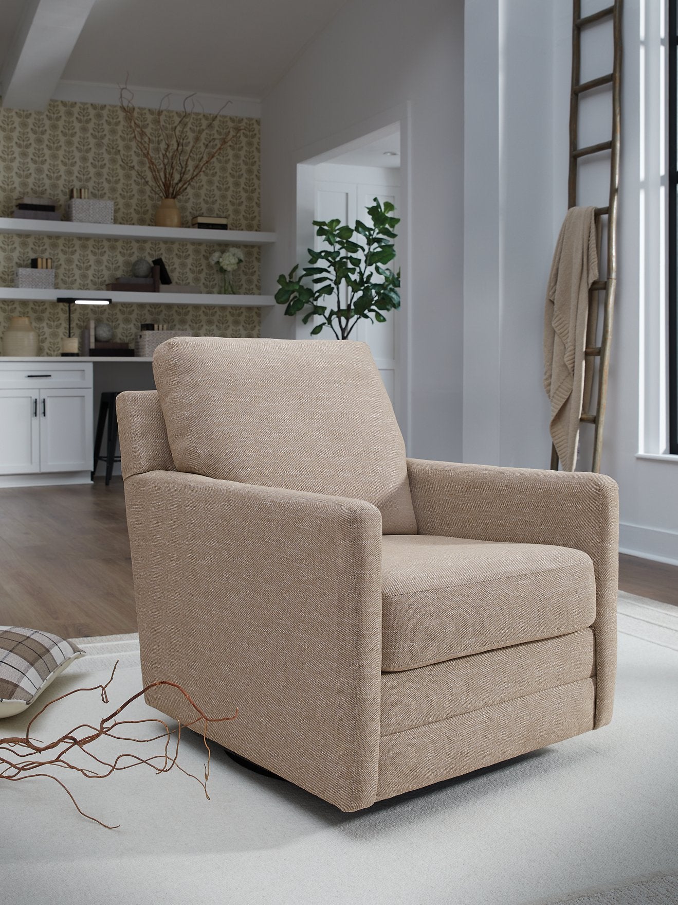 Freybourne Next-Gen Nuvella Swivel Accent Chair - Ideal Furniture (Fresno,CA)