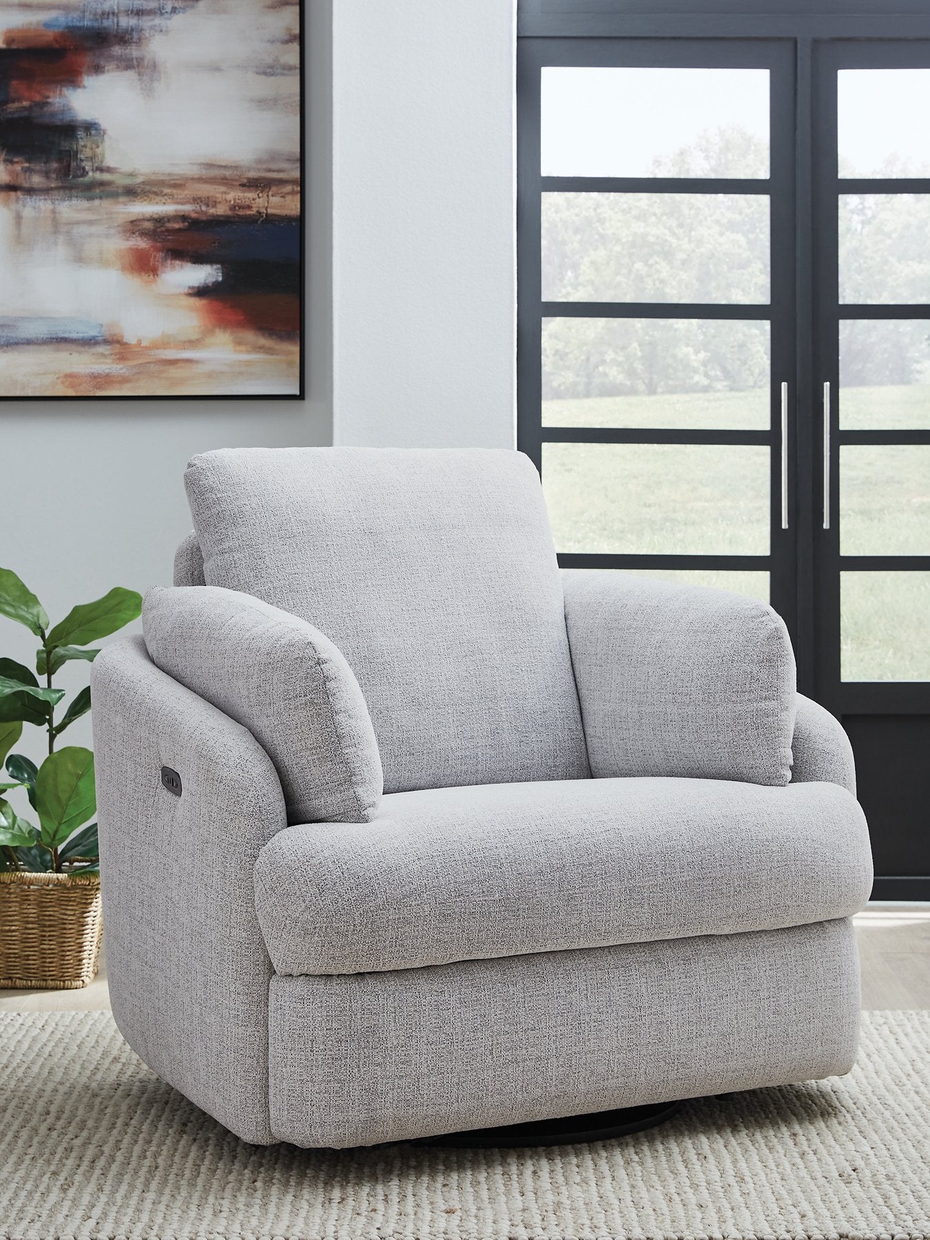 Alainmont Next-Gen Nuvella Swivel Power Recliner - Ideal Furniture (Fresno,CA)