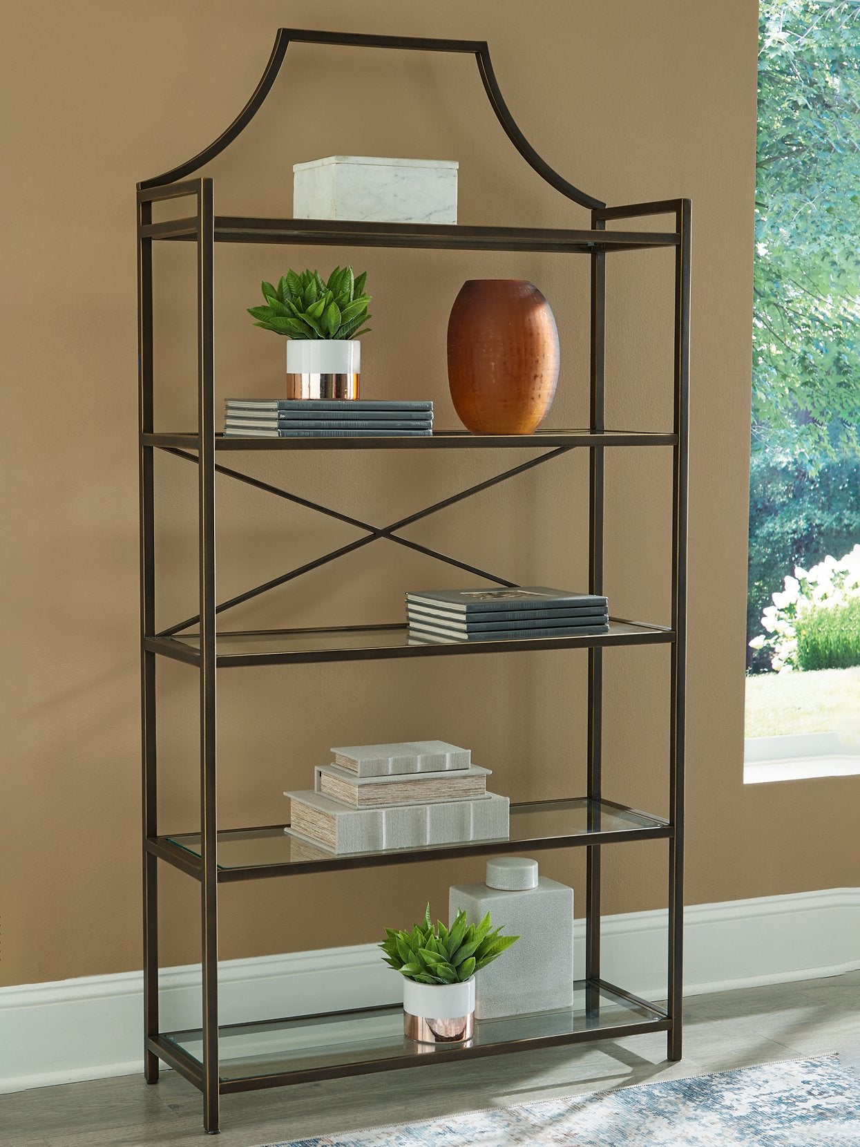 Bernonly 72" Bookcase - Ideal Furniture (Fresno,CA)