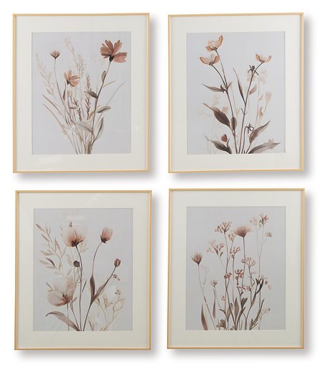 Chettings Wall Art (Set of 4) - Ideal Furniture (Fresno,CA)