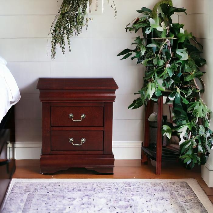 Louis Philippe Cherry Nightstand - Ideal Furniture (Fresno,CA)