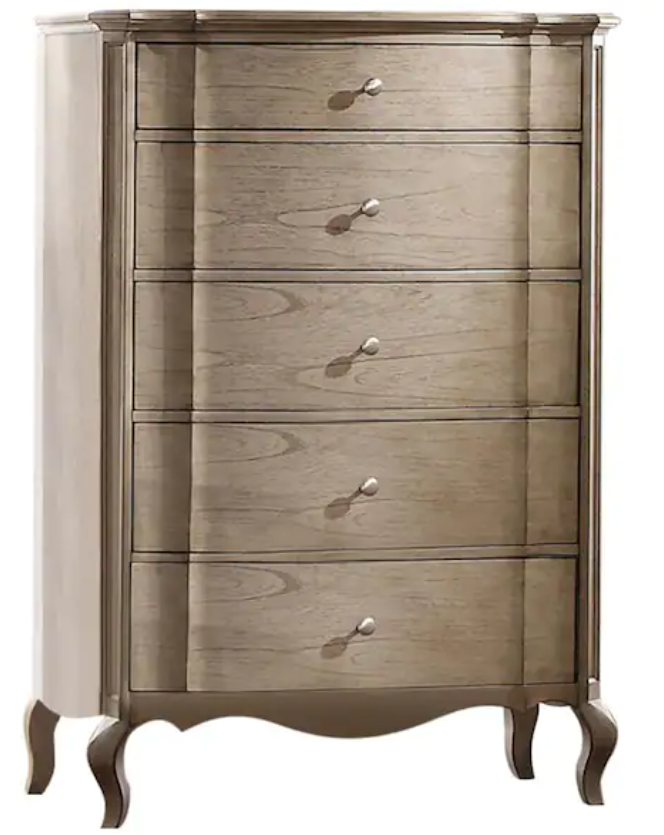 Acme Chelmsford 5-Drawer Chest in Antique Taupe 26056 - Ideal Furniture (Fresno,CA)