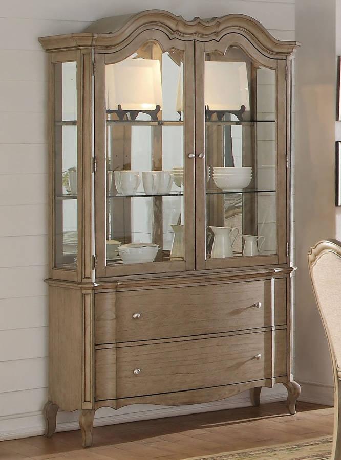 Acme Chelmsford Hutch and Buffet in Antique Taupe 66054 - Ideal Furniture (Fresno,CA)