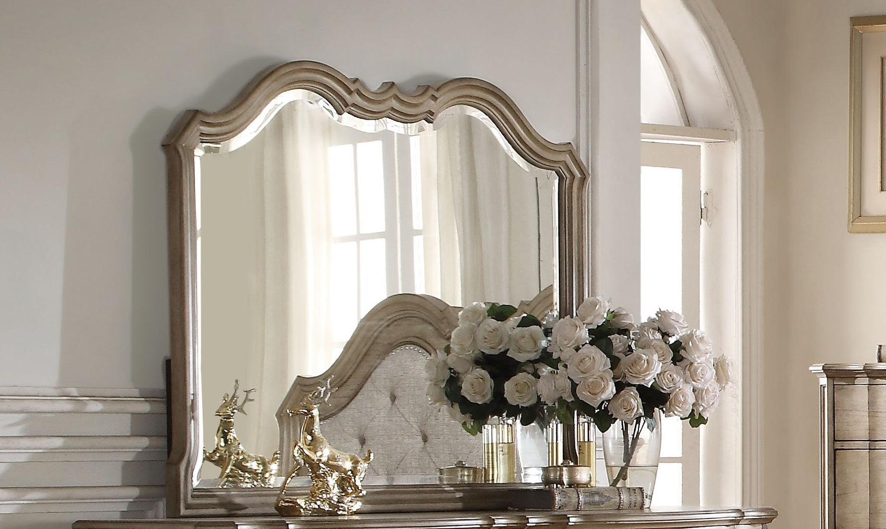 Acme Chelmsford Landscape Mirror in Antique Taupe 26054 - Ideal Furniture (Fresno,CA)