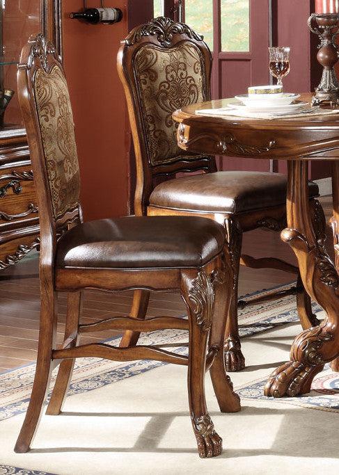 Acme Dresden Counter Height Dining Chairs in Brown Cherry Oak 12162 (Set of 2) - Ideal Furniture (Fresno,CA)