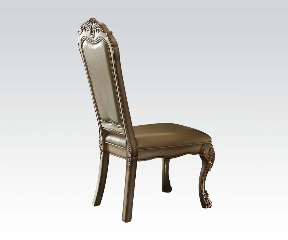 Acme Dresden Side Chair in Gold Patina (Set of 2) - Ideal Furniture (Fresno,CA)