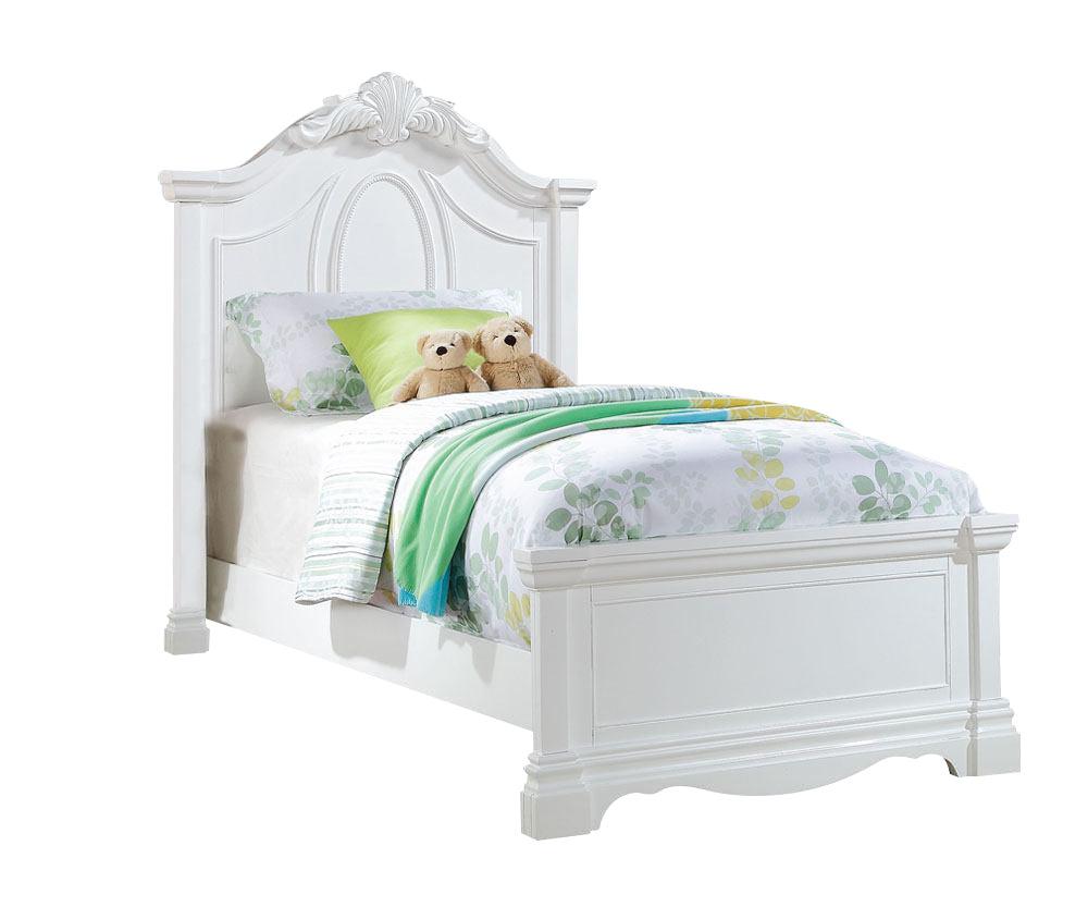 Acme Estrella Youth Full Panel Bed in White 30235F - Ideal Furniture (Fresno,CA)