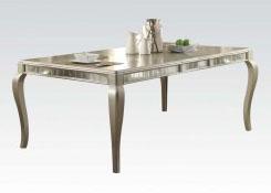 Acme Francesca Rectangular Dining Table in Champagne 62080 - Ideal Furniture (Fresno,CA)