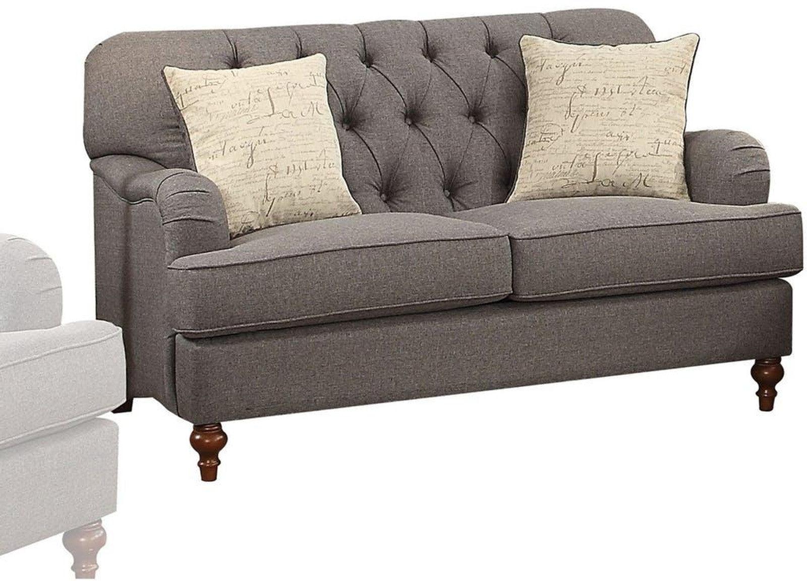 Acme Furniture Alianza Loveseat in Dark Gray 53691 - Ideal Furniture (Fresno,CA)