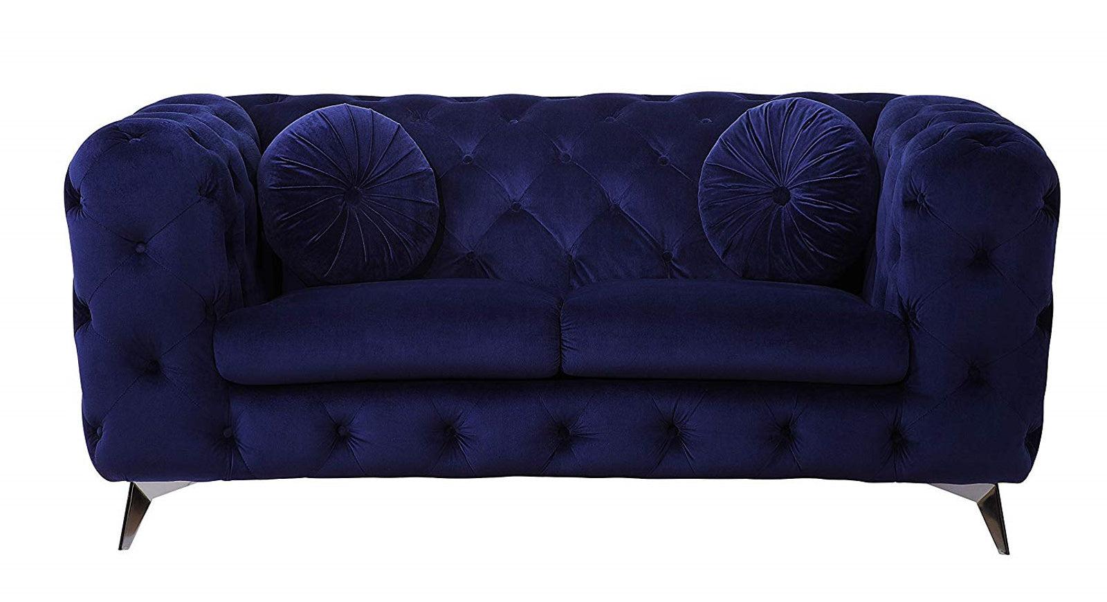 Acme Furniture Atronia Loveseat in Blue 54901 - Ideal Furniture (Fresno,CA)