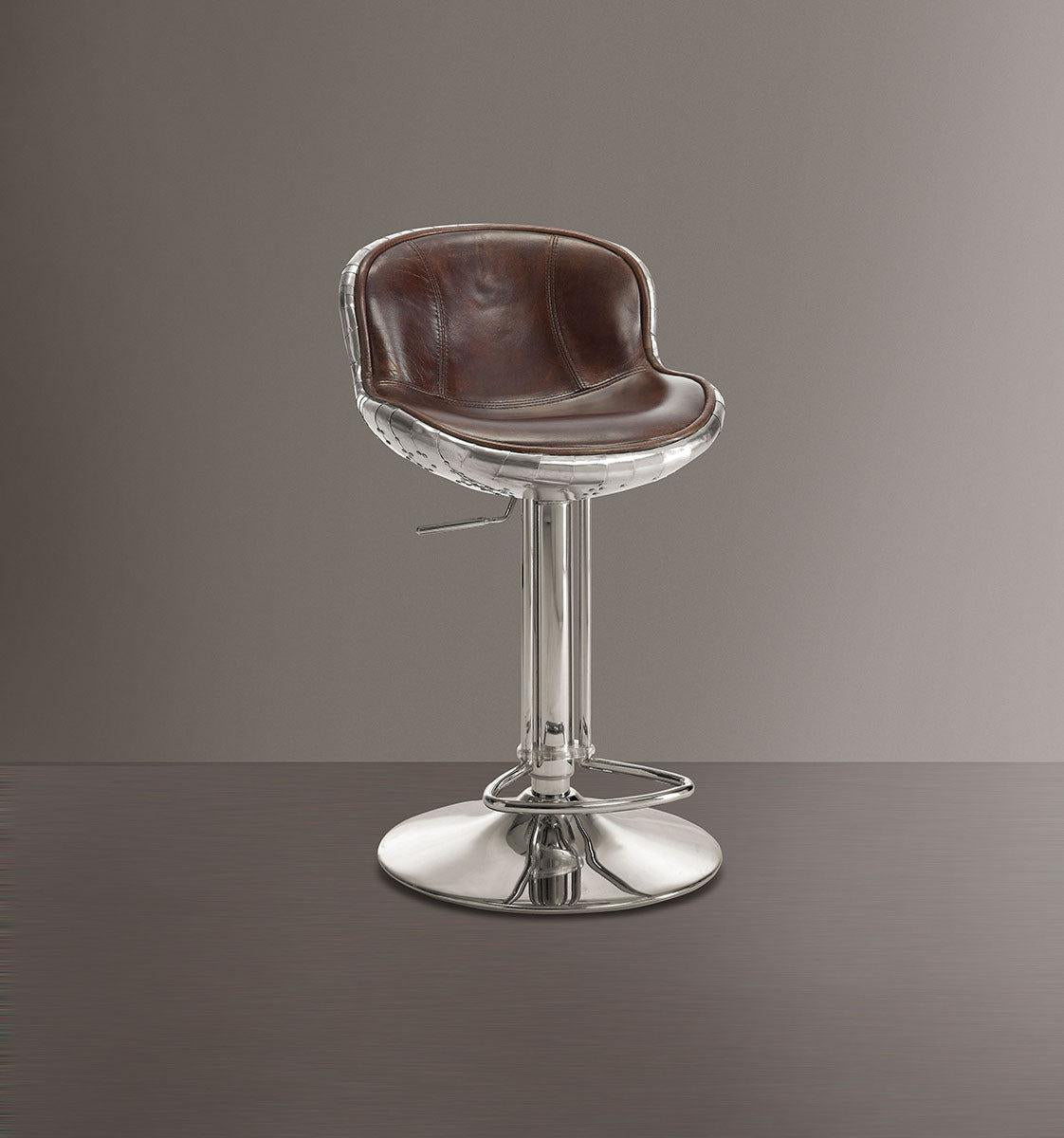 Acme Furniture Brancaster Adjustable Armless Swivel Stool in Vintage Brown (Set of 2) 96556 - Ideal Furniture (Fresno,CA)
