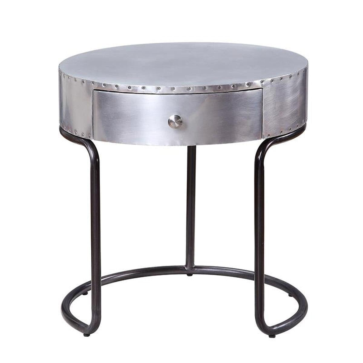Acme Furniture Brancaster End Table in Aluminum 84882 - Ideal Furniture (Fresno,CA)