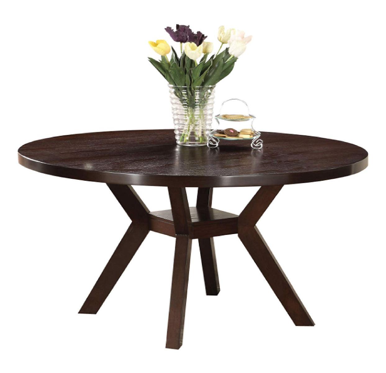 Acme Furniture Drake Round Dining Table in Espresso 16250 - Ideal Furniture (Fresno,CA)