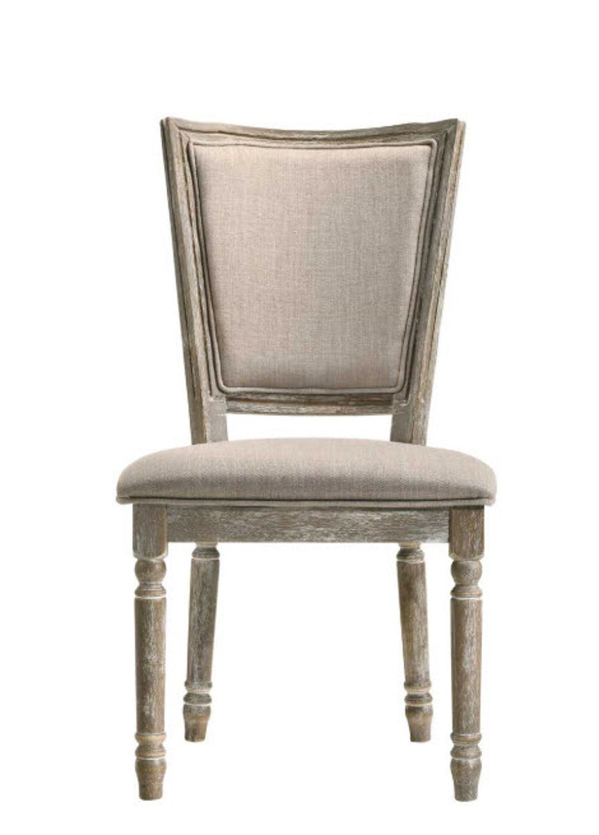 Acme Furniture Gabrian Side Chair (Set of 2) in Reclaimed Gray 60172 - Ideal Furniture (Fresno,CA)