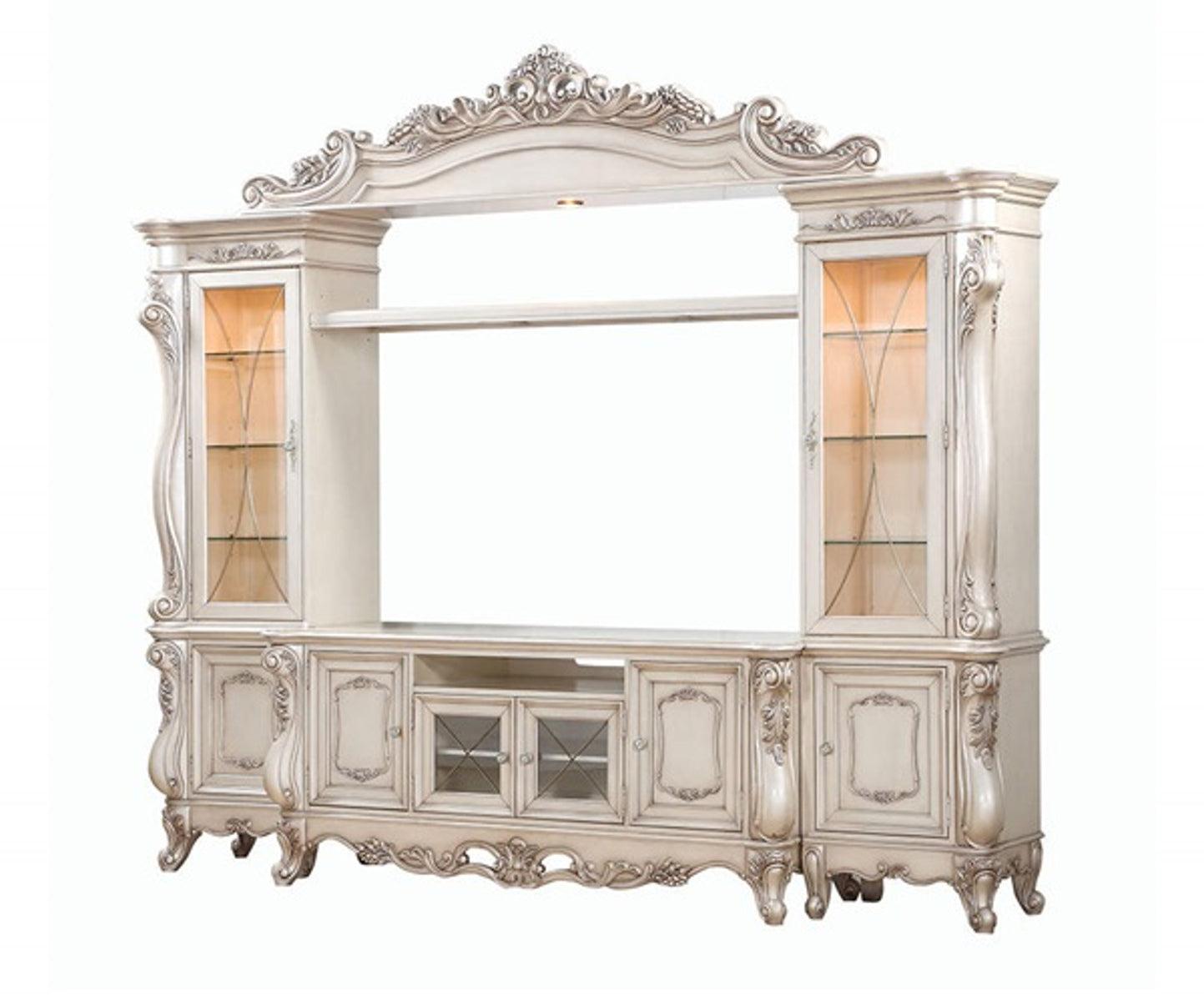 Acme Furniture Gorsedd Entertainment Center in Antique White 91440 - Ideal Furniture (Fresno,CA)