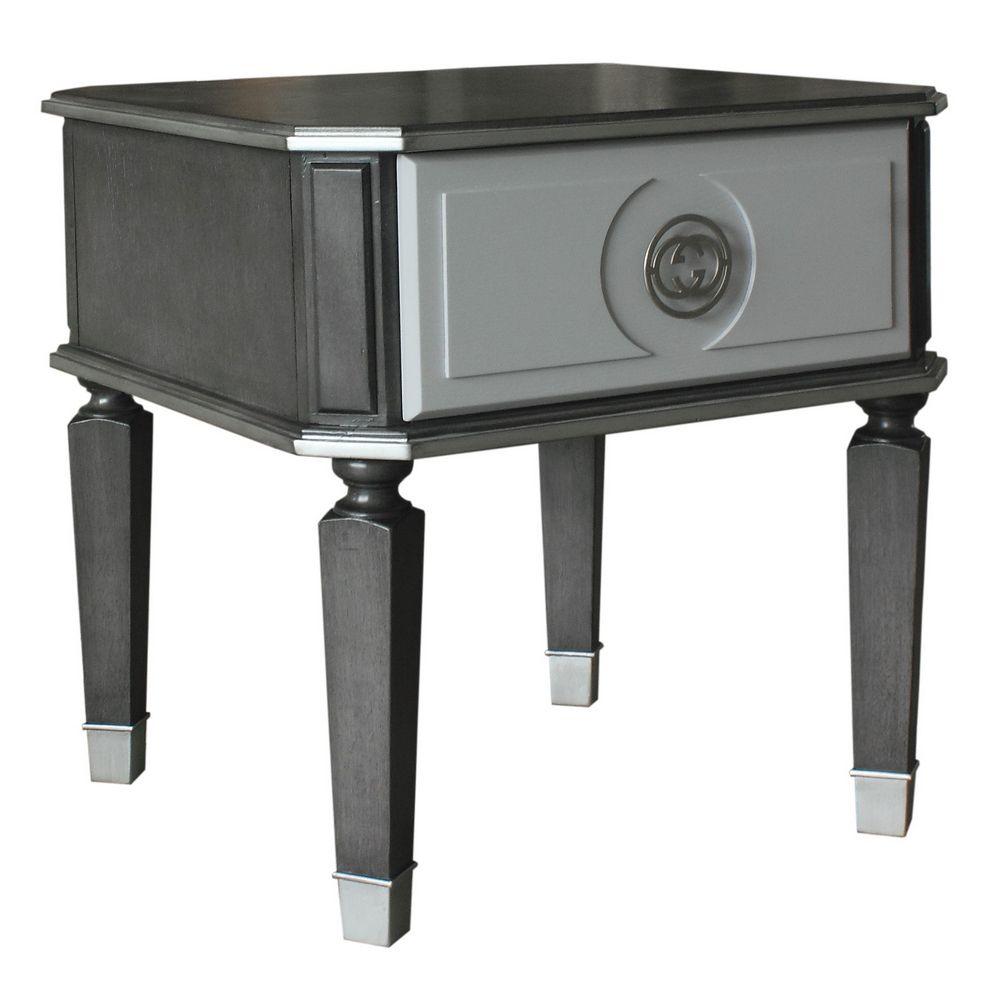 Acme Furniture House Beatrice End Table in Charcoal 88817 - Ideal Furniture (Fresno,CA)