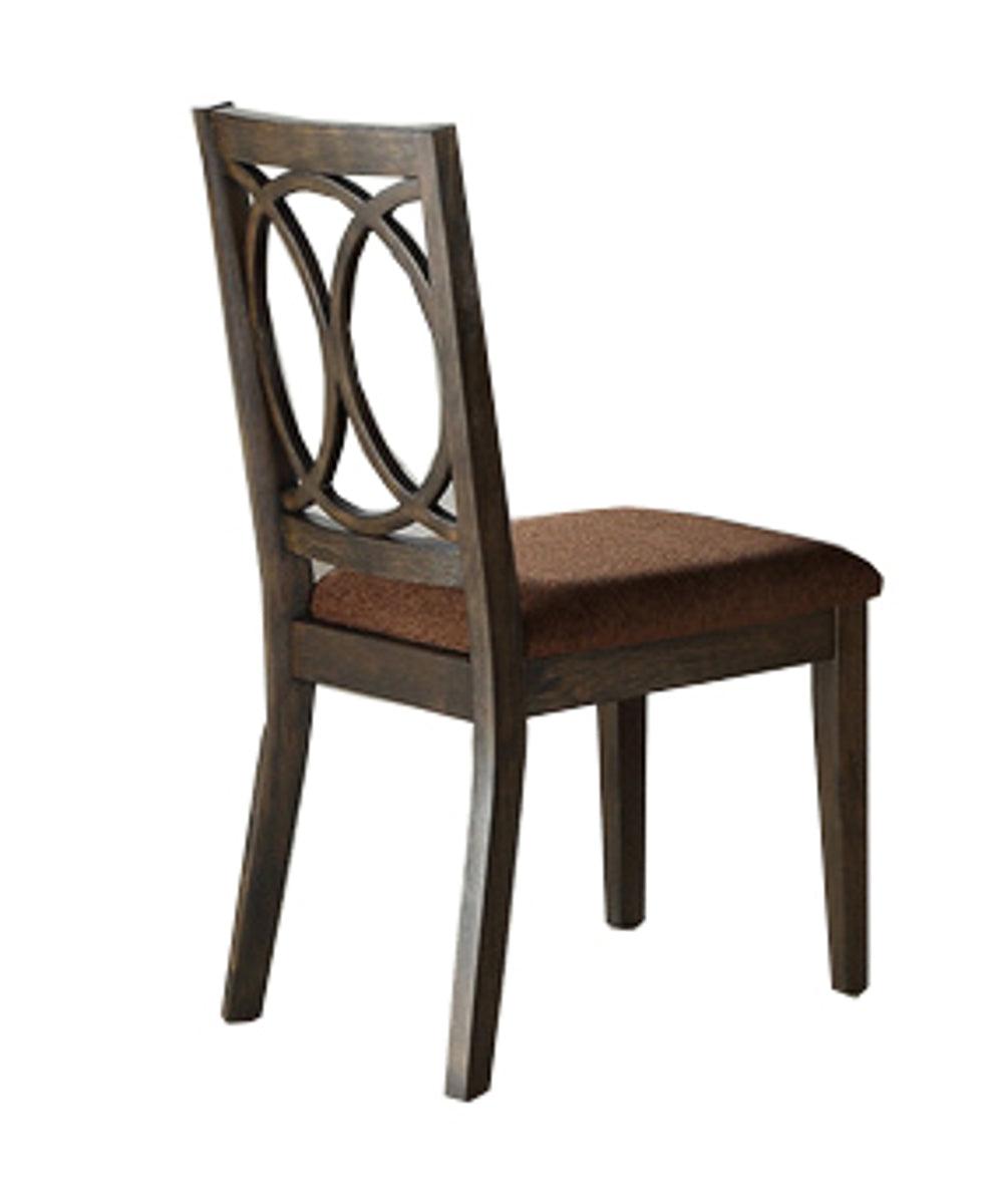 Acme Furniture Jameson Side Chair (Set of 2) in Brown Fabric & Espresso 62322 - Ideal Furniture (Fresno,CA)