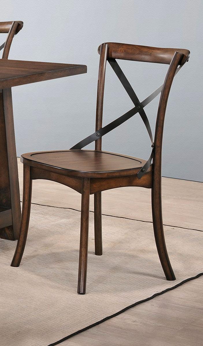 Acme Furniture Kaelyn Side Chair in Dark Oak and Black (Set of 2) 73032 - Ideal Furniture (Fresno,CA)