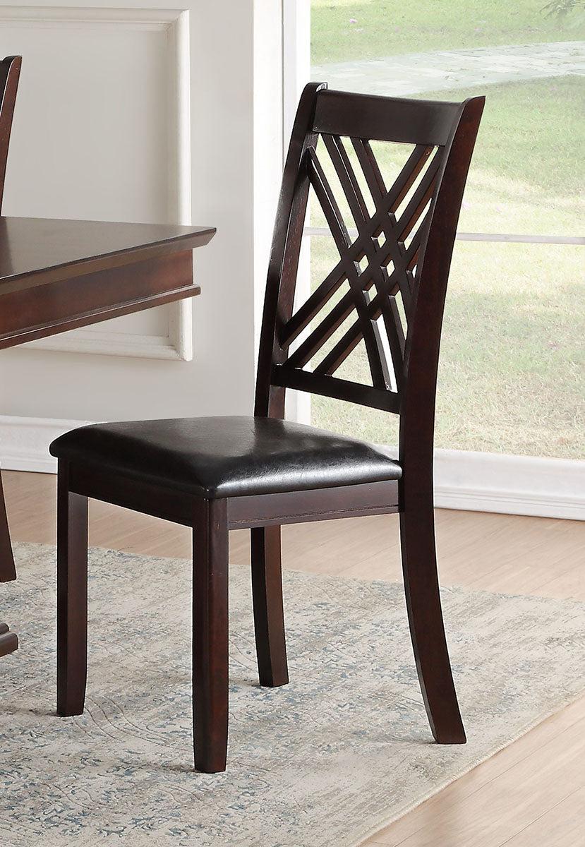 Acme Furniture Katrien Side Chair in Black and Espresso (Set of 2) 71857 - Ideal Furniture (Fresno,CA)