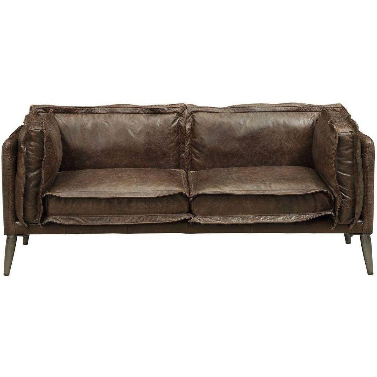 Acme Furniture Porchester Loveseat in Distress Chocolate 52481 - Ideal Furniture (Fresno,CA)