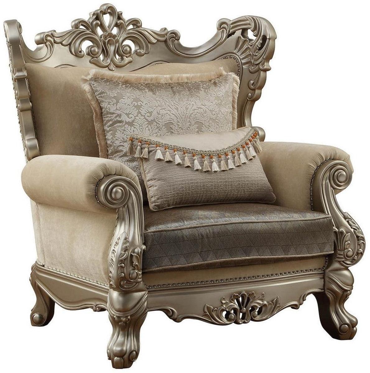 Acme Furniture Ranita Chair in Champagne 51042 - Ideal Furniture (Fresno,CA)